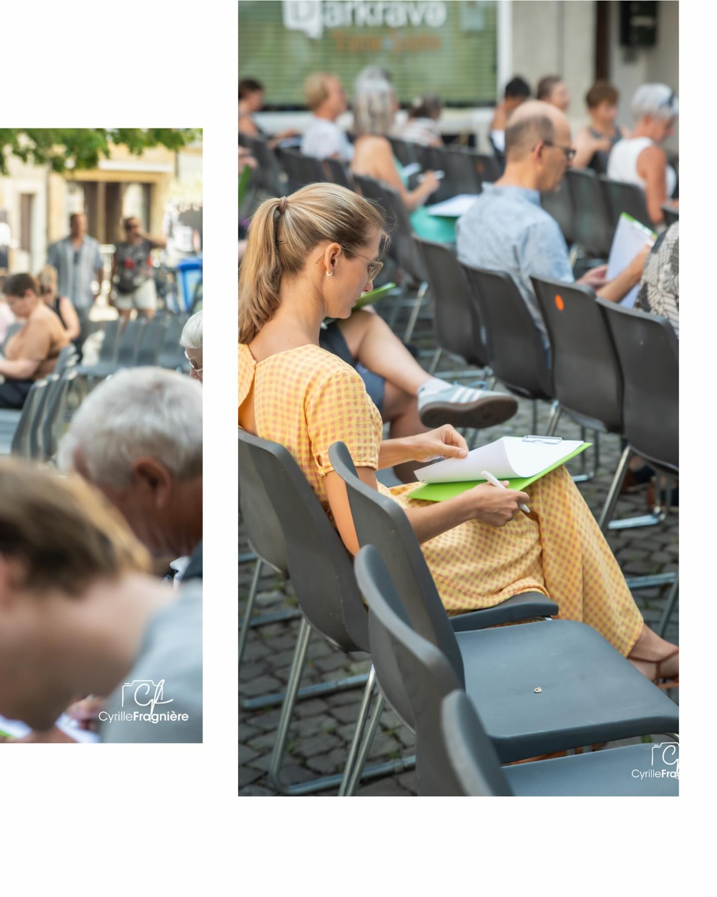 🎉 50 ans, et toujours autant d’amour pour les mots et la lecture! 📚✨
Samedi 16 août, vous étiez nombreuses et nombreux à participer à notre grande dictée publique sur la place de la Liberté. Un texte unique, rédigé pour l’occasion par Michaël Bloch et lu par Christophe Gutzwiller. Un vrai moment de complicité, de culture et de rires, sous un soleil radieux ☀️
🥂 Merci à toutes et tous pour votre présence! Un merci tout particulier à Jean-Louis Bloch, président de notre association, pour l’organisation de cette fête mémorable. Vous avez prouvé à quel point votre bibliothèque compte dans la vie de La Neuveville 💛
📖 Rendez-vous pour les 50 prochaines années d’histoires partagées…
📸 @cyrillemotion (retrouvez d’autres images de la manifestation sur notre site internet!)
#LaNeuveville #Bibliothèque #50ans #Jubile #DictéePublique #Culture #Lecture #BibliothequeLaNeuveville