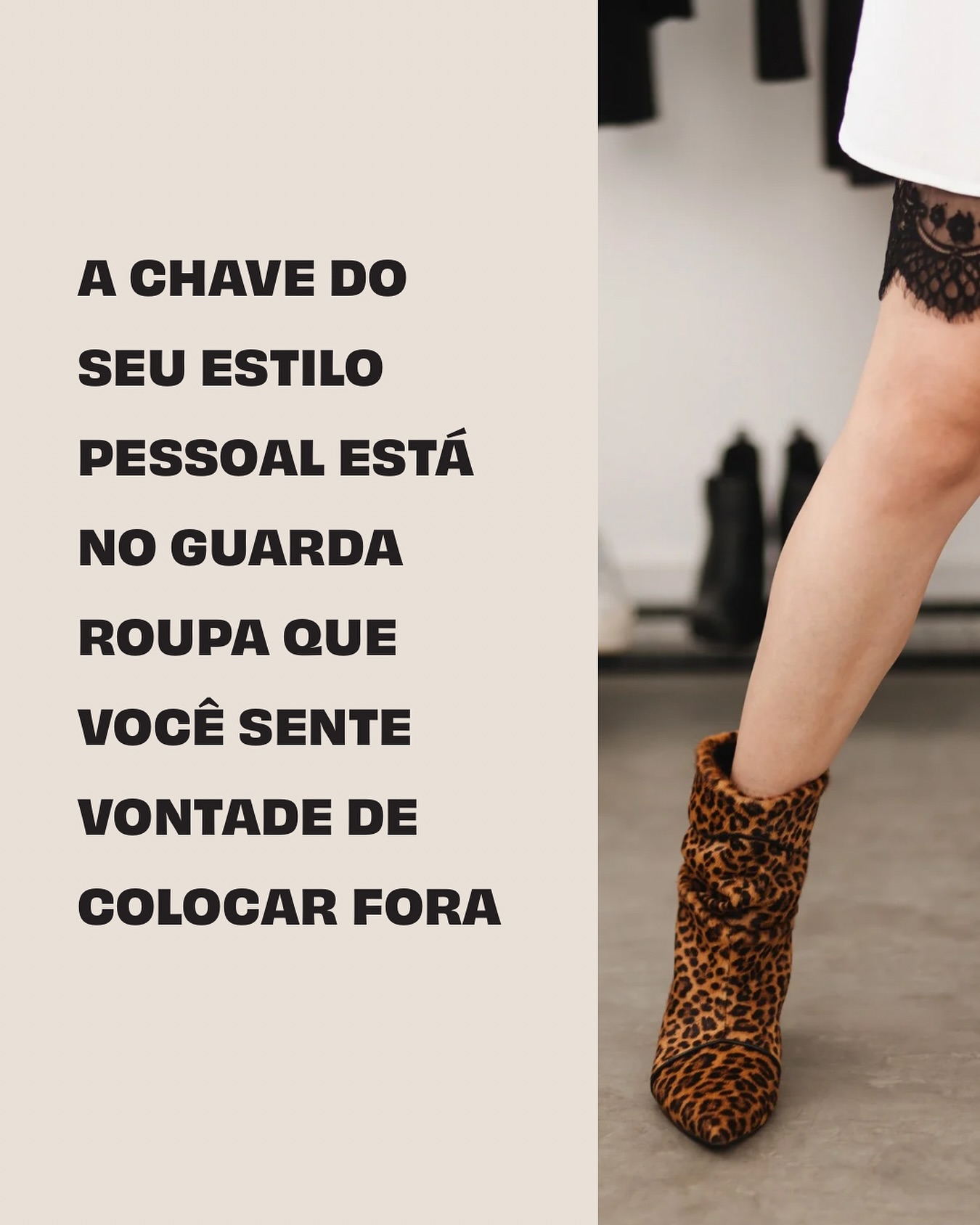 ✨ “Quero um guarda-roupa novo” ✨
Essa é uma frase muito comum de quem está em crise de estilo ou acredita que não tem estilo nenhum.
Mas a verdade é que tudo o que está dentro do seu guarda-roupa já são escolhas suas — e nelas estão os seus desejos, gostos e até fases da vida.
👉 Por isso, se desfazer de tudo de uma vez pode te levar a comprar tudo igual ou muito parecido de novo.
Meu conselho? Olhe para essas escolhas com carinho e tente entender o que elas dizem sobre você.
E se fizer sentido, me conta aqui nos comentários. Quero saber de você 💬