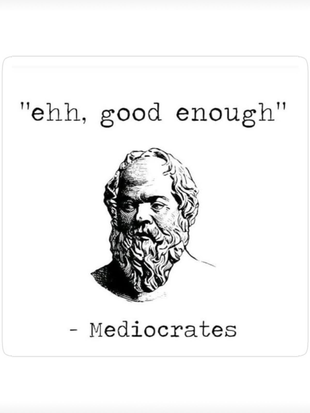 Just seeing if yall are paying attention! 😂. Of course, the real problem is way to many men live their lives with the ‘just enough’ mantra. We were not created for adequate but excellence!!