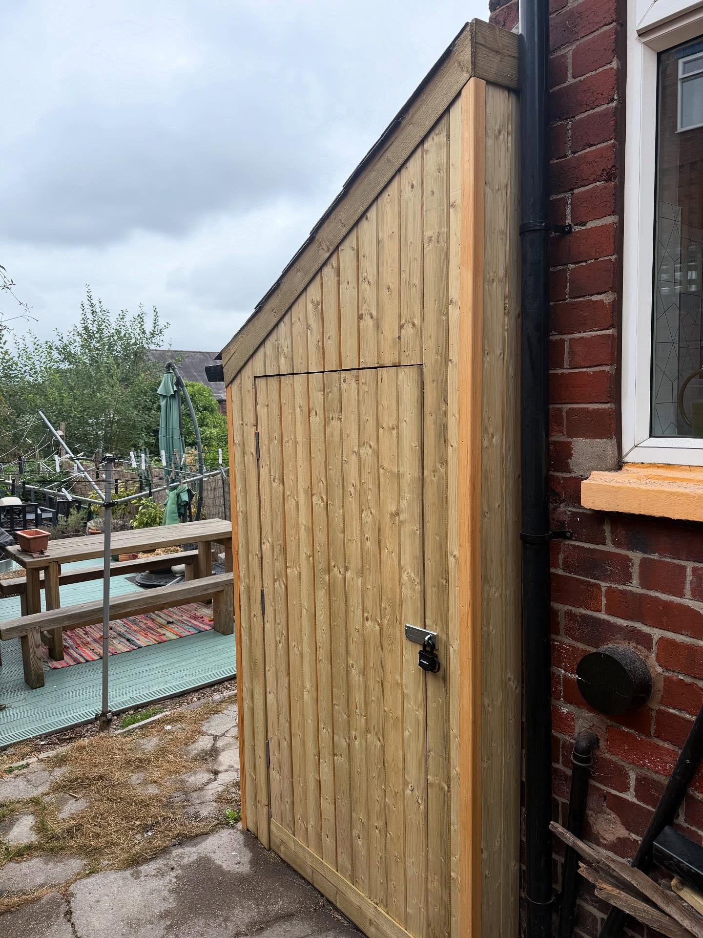 We don’t just do big projects - we recently completed an extension to an outhouse so our lovely clients could fit their bikes in. We came up with this quick easy and cost saving solution of a timber framed and cladded extension from the brick work.