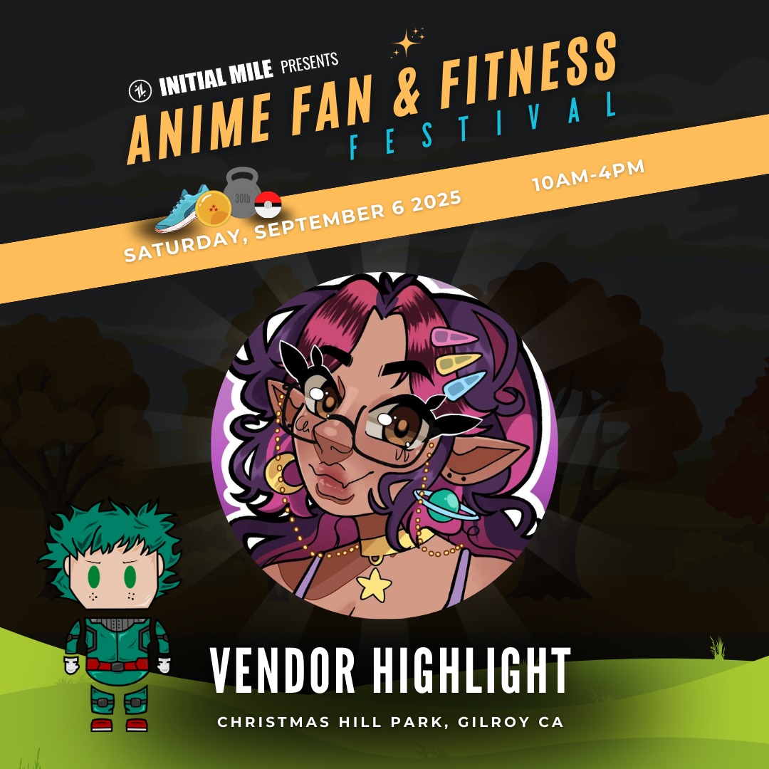 Come check out @bunnii.doodles at our inaugural Anime Fan and Fitness Festival to pick up some of her original art work, art prints, stickers and accessories! #animefanandfitnessfestival #initialmile #adaptevolveascend #animefest #animefans #anime #animelife #fitnessfest #fitnesslifestyle #fitlife #fitnessfest #bayareaevents #gilroy #artist #creator #maker #originalart #customearrings #artprints #stickerart