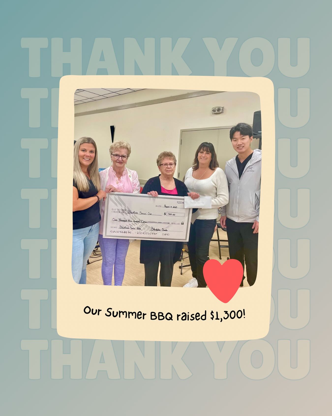 Hey Blackfalds Community, check it out: ๐ฅ๐ฅ๐ฅ
The numbers are in, and the money's been counted! Blackfalds Smiles and our community raised $1,300 for the Blackfalds Seniors Club through our 2nd annual Blackfalds Smiles Summer BBQ!! We just wanted to say a massive thank you to the Blackfalds Community for making this happen. We seriously could not have done it without you all.
See ya next year ๐๐๐