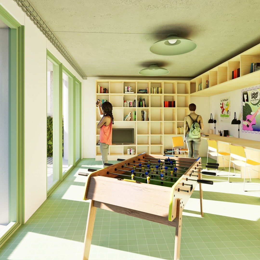 🏡 Un espace intérieur en rez-de-jardin... à inventer ensemble.
Dans votre Immeuble Idéal (Marseille 5ᵉ), le rez-de-chaussée n’est pas un espace perdu.
C’est un lieu de vie à partager, pensé avec et pour les habitants.
Plusieurs aménagements sont proposés au vote :
📚 Une biblio-ludothèque conviviale, pour lire, jouer, se détendre entre générations,
🎬 Une salle vidéo, pour des projections collectives, soirées cinéma, débats ou matchs,
🛠️ Un atelier partagé, pour bricoler, réparer, créer ensemble,
🍳 Une cuisine commune, pour cuisiner à plusieurs, échanger des recettes, organiser des repas.
👥 À vous de choisir ce que vous voulez vivre en bas de chez vous.
Un espace, quatre usages possibles, une seule règle : le collectif avant tout.
Mais ce n’est pas tout :
☀️ Une toiture-terrasse partagée de 200 m² pour admirer la ville,
🌱 Un jardin commun de 130 m² pour respirer et se ressourcer,
Un lieu pensé par @modusaedificandi x @procivisprovence , dans une démarche d’habitat participatif.
📞 Envie de participer à cette aventure ?
📱 06 74 01 32 79
📧 contact@immeuble-ideal.fr
🌐 www.immeuble-ideal.fr
@fidelisinvest — Vue sur Vert
#Marseille #EspacesCommuns #RezDeChausséeActif #HabitatParticipatif #BiblioLudothèque #SalleVidéo #AtelierPartagé #CuisineCollective #ArchitectureConviviale #ImmobilierNeuf #ModusÆdificandi #ProcivisProvence #CoConstruction #DesignCollectif #VilleDuQuartDHeure #VivreAutrement