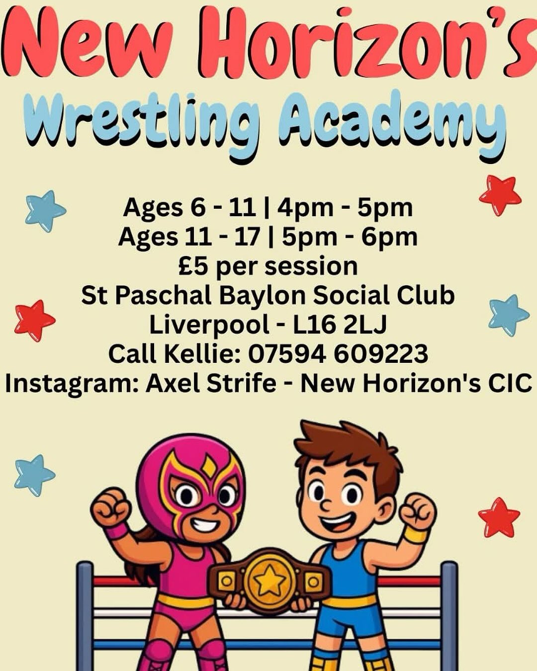 Wrestling academy starting September