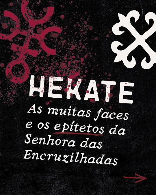 Para aprofundar:
✣ “Hécate - A Deusa das Bruxas”, Courtney Weber (Pensamento, 2023);
✣ “Entrando na Caverna de Hécate: A Jornada Através da Escuridão Rumo à Plenitude”, Cyndi Brannen (Ed. Alfabeto, 2024)
✣ “Entrando no Jardim de Hécate: Magia, Medicina e os Mistérios da Bruxaria com os Espíritos das Plantas”, Cyndi Brannen (Ed. Alfabeto, 2025)
✣ “Mistérios da Lua Negra: Lilith, Kali, Hécate e a Cura dos Arquétipos Femininos Sombrios no Mundo Moderno“, Demetra George (Ed. Pensamento, 2021)
✣ “Bruxaria Hekatina: O Caminho da Bruxa com a Deusa Hekate”, Marcia C. Silva (Sem editora, 2020);
✣ “As Faces de Hekate”, Marcia C. Silva (Clube de Autores, 2021)
#magia #ocultismo #hecate #hekate #deusas #deusa #sagradofeminino #esoterismo #conhecimento #SabedoriaOculta #JornadaEspiritual #Despertar #encruzilhada #feminismo #encruza
