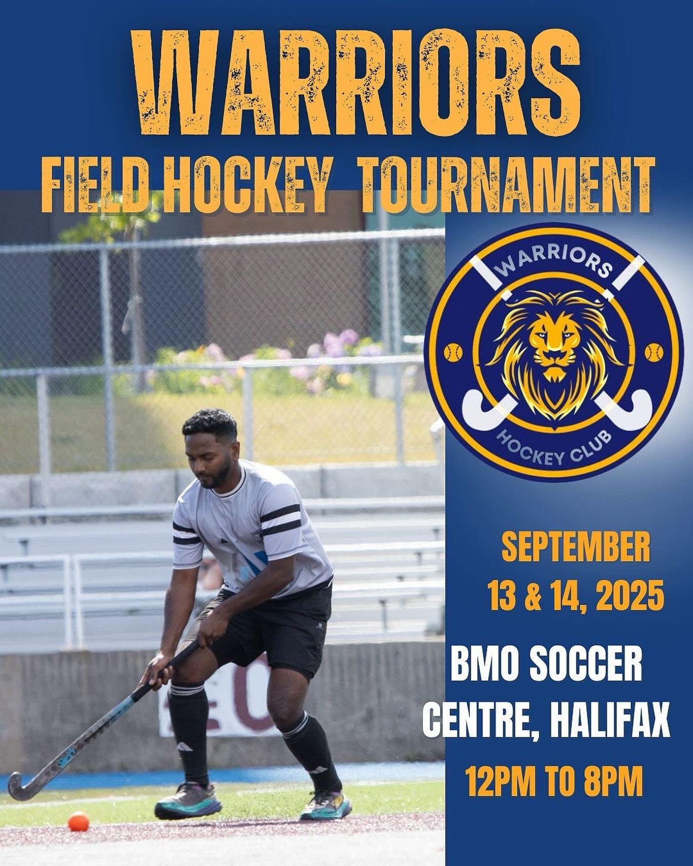 🏑📢 NEW TOURNAMENT 📢🏑
The Warriors are hosting a tournament in Halifax!! 🦁
📅 September 13 & 14
📍 BMO Soccer Centre
Interested?
Contact:
📧 warriorshockeyclub07@gmail.com
📱 902-448-6110
If you’re not playing, fans and spectators are always welcome! 👏 👏 👏