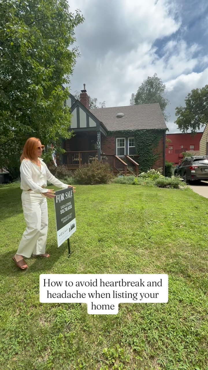 HOW TO AVOID HEARTBREAK & HEADACHES:
Price it right from the start
Gone are the days of overpricing and hoping it will sell. Homes that are priced right from the get go are selling and sometimes in multiple offer situations.
Don’t cut corners
Buyers notice sloppy work. Clean, quality repairs build trust—and that can make all the difference. Take care of what needs to be taken care of BEFORE you list your home!
Be show-ready & flexible
The more people who see your home, the better. Make it easy to show, and you’ll boost your chances of a faster sale.
Be ready to negotiate
Most buyers won’t come in at full price. Don’t be offended. Take the emotion out of it (which is why your Realtor is there.. to do just that!) I promise a low offer is not a personal attack- it’s just a buyer trying to be savvy. Stay open and focus on the big picture: a successful close.
Selling doesn’t have to be a headache. Our goal is to make every sale as seamless as possible.
#realestate #sarahopkinsrealtor #sarahopkinsrealestateteam #realtor #sellingahome #desmoinesrealtor #iowarealtor #homegoals #realestatetips #explorepage #homeselling101