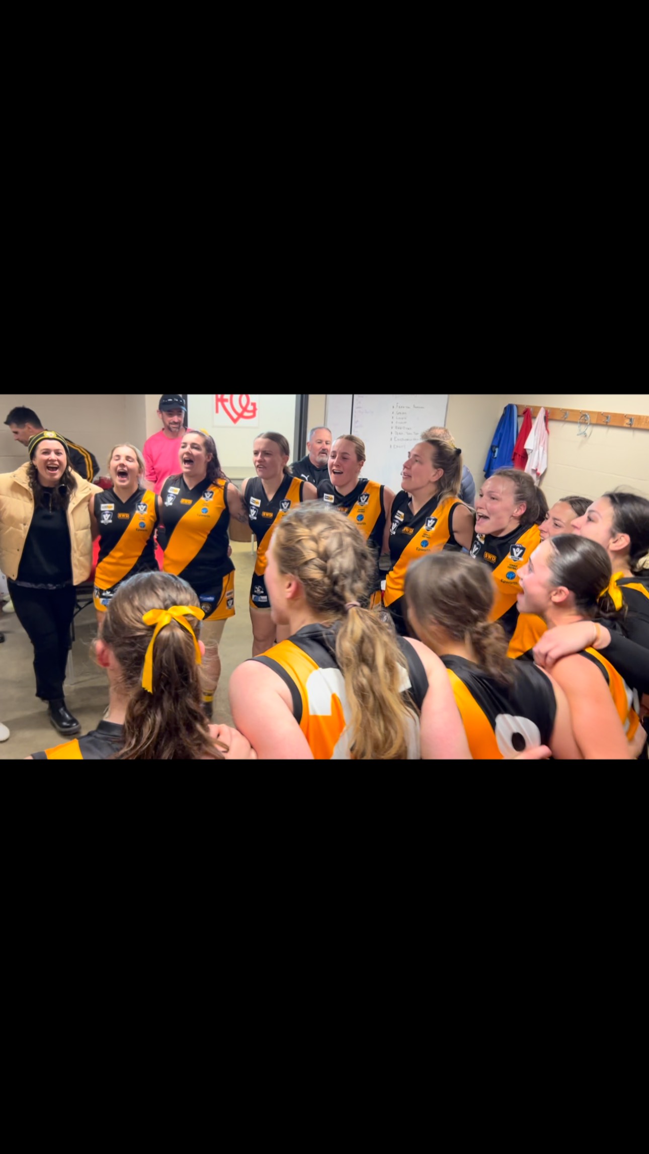 Wow what a great day for our club and our female football program. Congratulations to our senior women on their win today. Grand final bound and a chance to go back to back. Well done 💛🖤