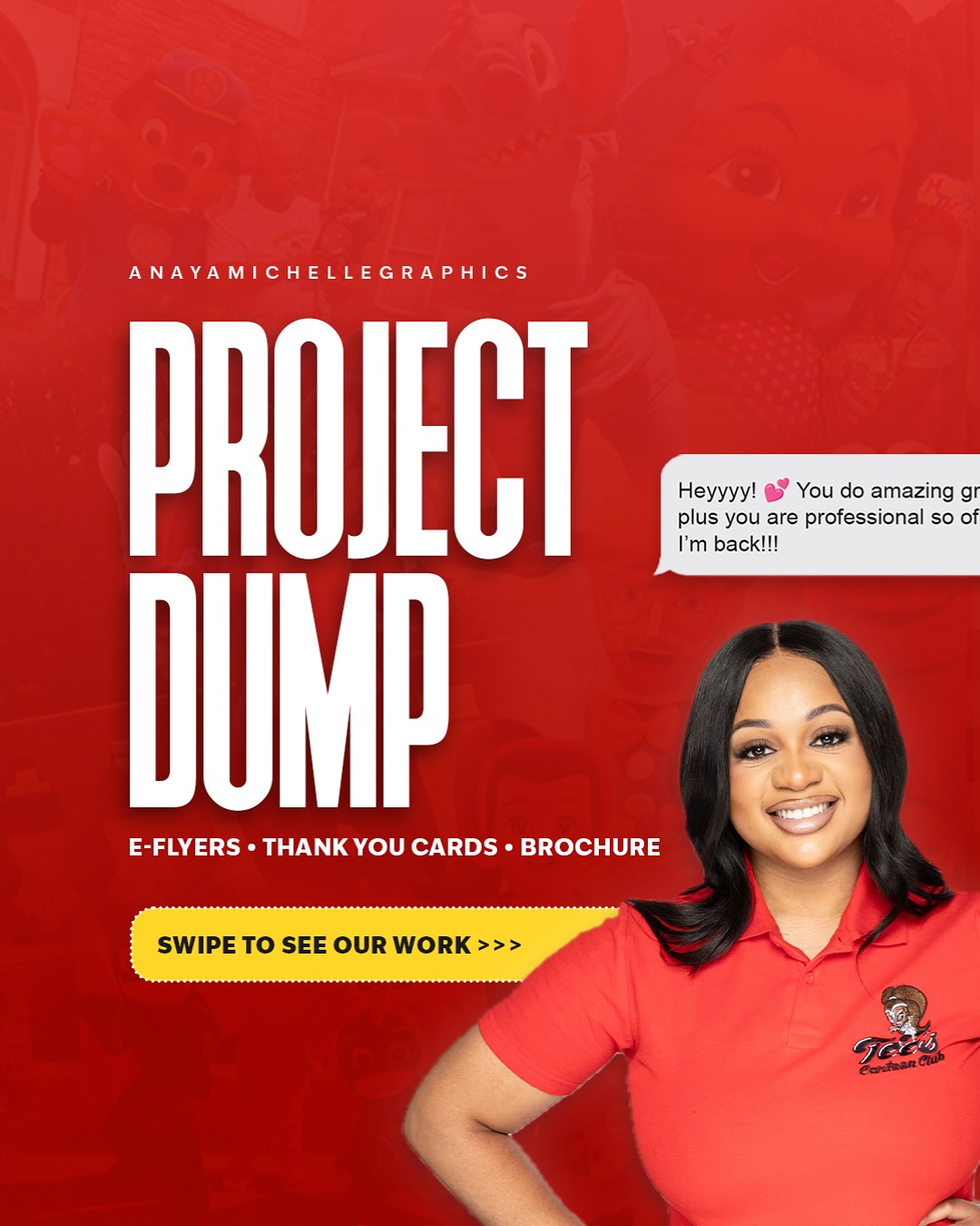 If you’ve been waiting for a sign to refresh your visuals — this is it! It’s always a good time designing for @teescartoonclub 💕 If you’re in Memphis or the surrounding area, you have to call them for your next event!
If you keep swiping, you’ll see a timelapse of their brochure design coming together. This is what I’ve learned → your brand presentation matters just as much offline as it does online. A cohesive brochure, flyer, or business card isn’t just paper — it’s a first impression that stays with your audience way after they’ve met you!
That’s why I love projects like this. They prove that design is more than looking “cute” — it’s strategy. It’s making sure your brand is easy to understand, engaging to look at, and professional enough that people take you seriously.
So if you’ve been needing flyers, brochures, or graphics that actually match your brand’s vibe and vision, let’s talk @anayamichellegraphics 💕
✦ www.anayamichelle.com