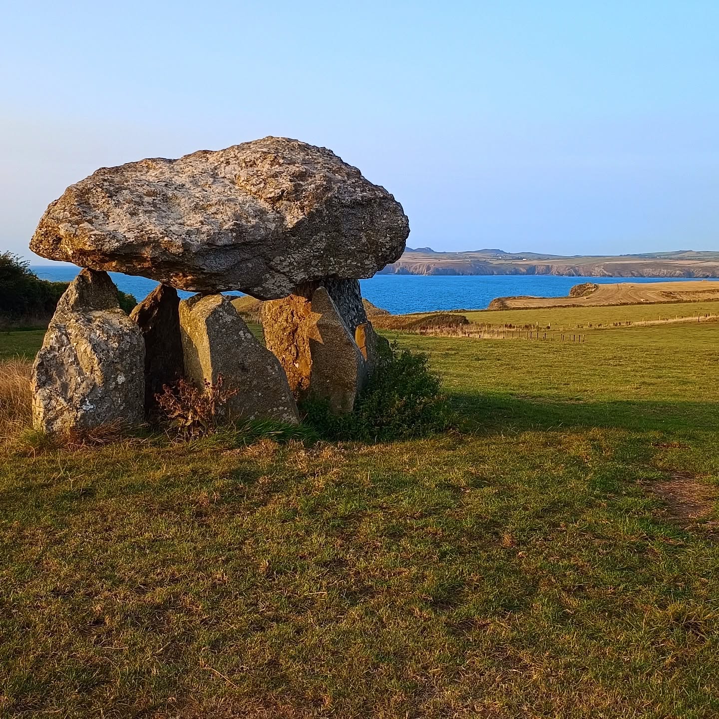 We made a quick detour to see this beautiful burial chamber on the Pembrokeshire coast on Friday evening. What a stunning location to be forevermore. 🌊🖤
#carregsamson #pembrokeshirecoast #pembrokeshire #welshcoast #pembrokeshirecoastpath #burialchamber #welshhistory #ancestors #ancientsites #gravesofinstagram #project_necropolis #walesphotography #southwalesbeaches #southwales