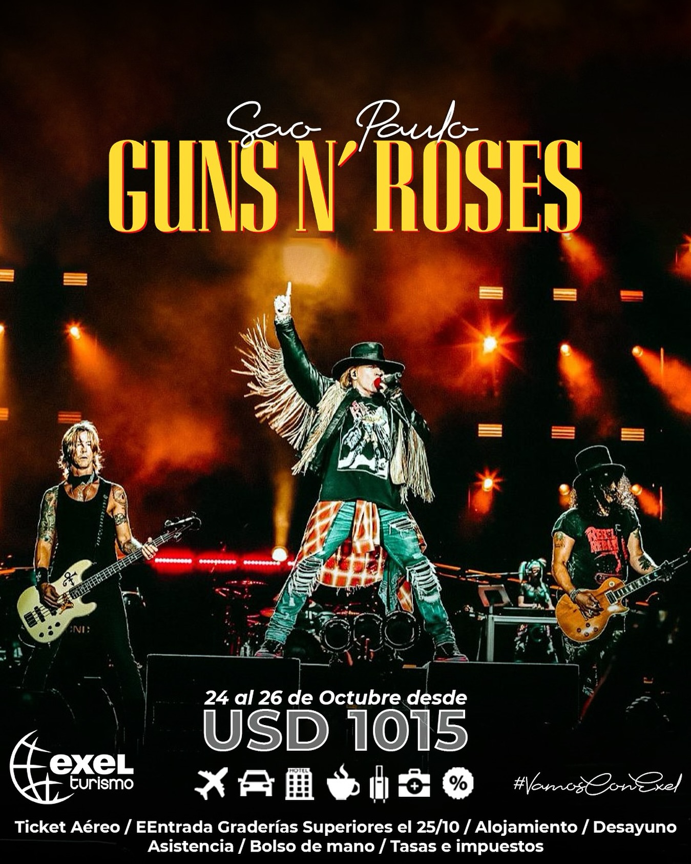Guns n’ Roses 🌹
Escribinos 📲
#Viaje #VamosConExel