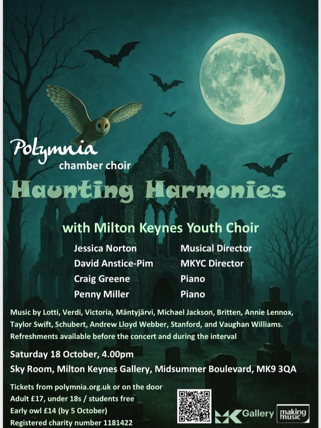 We are so excited to share with you details of our autumn concert. There are a few new things to look out for. 1. New Venue 2. Joint concert. 3. New program Watch this space for further details. Musical Director’s @jessicanortonvocals David Anstice-Pim. Venue. @mk_gallery Featuring @mkyouthchoir
