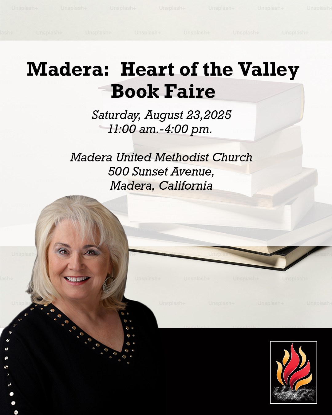 📚 Join me at the Heart of the Valley Book Faire in Madera for community and to hear about my book Single Rising From Ashes.
🗓 Saturday, August 23, 2025
🕚 11:00 AM – 4:00 PM
📍 Madera United Methodist Church
500 Sunset Avenue, Madera, CA
Not able to join us at the Book Faire? You can purchase my book at Book Barn, The Market, Amazon, Kindle, and Barnes & Noble!
http://bit.ly/4ez7dlF
