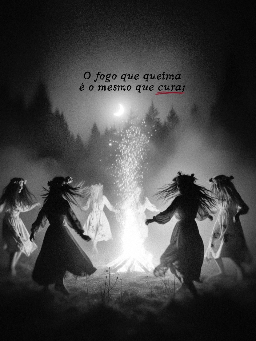 É a dança que purifica a alma e a voz que ecoa nas fogueiras sagradas. É a chama que nos conecta à terra e aos ancestrais, queimando as ilusões do ego para revelar a essência selvagem do ser. Nos ensina a respeitar o poder da natureza. Nos lembra da nossa própria capacidade de cura.
É um portal. É o ímpeto da vontade, a fagulha que acende a busca pelo conhecimento oculto. Consome o chumbo da ignorância e transmuta no ouro da sabedoria. Queima as amarras do mundo material, mostra o caminho para os céus, onde a verdade se revela não como algo a ser aprendido, mas como algo a ser lembrado.
É a energia da transformação. A centelha que destrói a forma é a mesma que liberta a potência. Dissipa as sombras da dúvida para manifestar a realidade. Exige respeito e maestria, pois sua força constrói e desfaz com igual intensidade.
É a luz da consciência, que consome as ilusões. É a dor da perda, a angústia da falha. Queima, mas purifica. Nos força a olhar para dentro, a enfrentar o vazio, para então, ali, encontrarmos a luz da nossa própria resiliência e do nosso propósito.
É a dor que nos queima e nos torna mais fortes. É a luta que nos consome e nos ilumina com a certeza de quem somos. Que o fogo sagrado queime o que não serve mais e crie o que nos convém. Que o fogo nos consuma, nos cure e nos ilumine.
#fogo #magia #magiadofogo #ocultimo #xamanismo #esoterismo #cura #sagrado #sagradofeminino #wicca #bruxaria #despertar #encruzilhada #exu #encruza