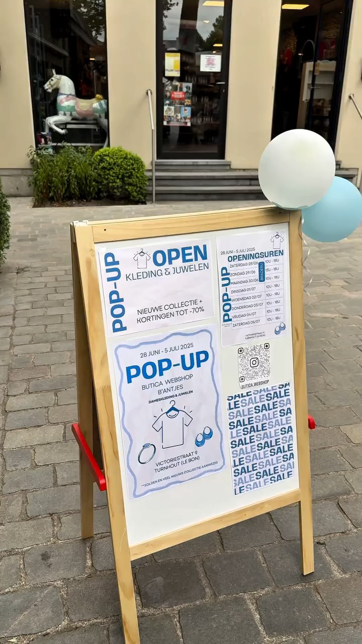 Butica X B’antjes the pop-up 💙
Breng ons zeker een bezoekje!
📍victoriestraat 9, Turnhout (ingang parking le bon)
~ nog tem 5 juli! 🫶🏻