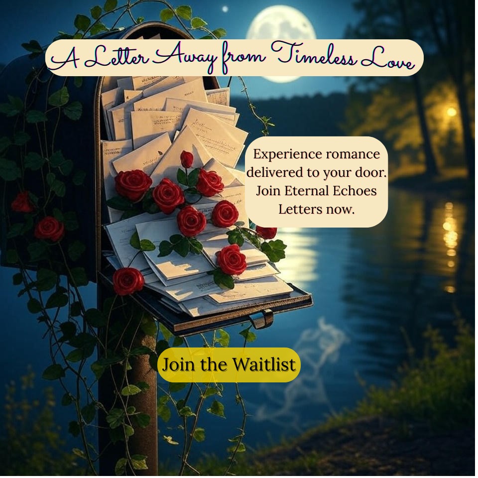 Unlock the magic of timeless romance with Eternal Echoes Letters. 🌹✉️ Imagine sealed love notes from enchanted worlds, delivered straight to your door each month—whispers of passion, mystery, and eternal bonds.
In a world of fleeting texts, rediscover the thrill of handwritten secrets. Join our waitlist now and be the first to experience the romance revival!
🔗 eternalechoesletters.com
#TimelessRomance #LoveLetters #SubscriptionBox #EternalEchoes #RescueTheRomance