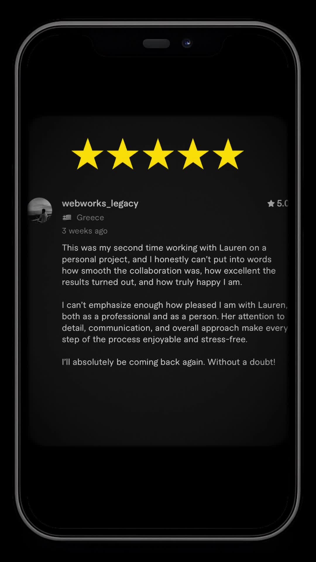 When a client comes back again...thatās the highest compliment I could ever receive š”
Thank you to George and @kode_agency for trusting me with your words, your vision, and your brand āØ
š¬ Would you like your brand voice to feel effortless too? Find Lauren on @Fiverr at Fiverr.com/LaurenMeikle for human-generated copy that converts ā
#Copywriting #CopywriterLife #FreelanceCopywriter #ContentMarketing #DigitalMarketing #Fiverr #WritingTips