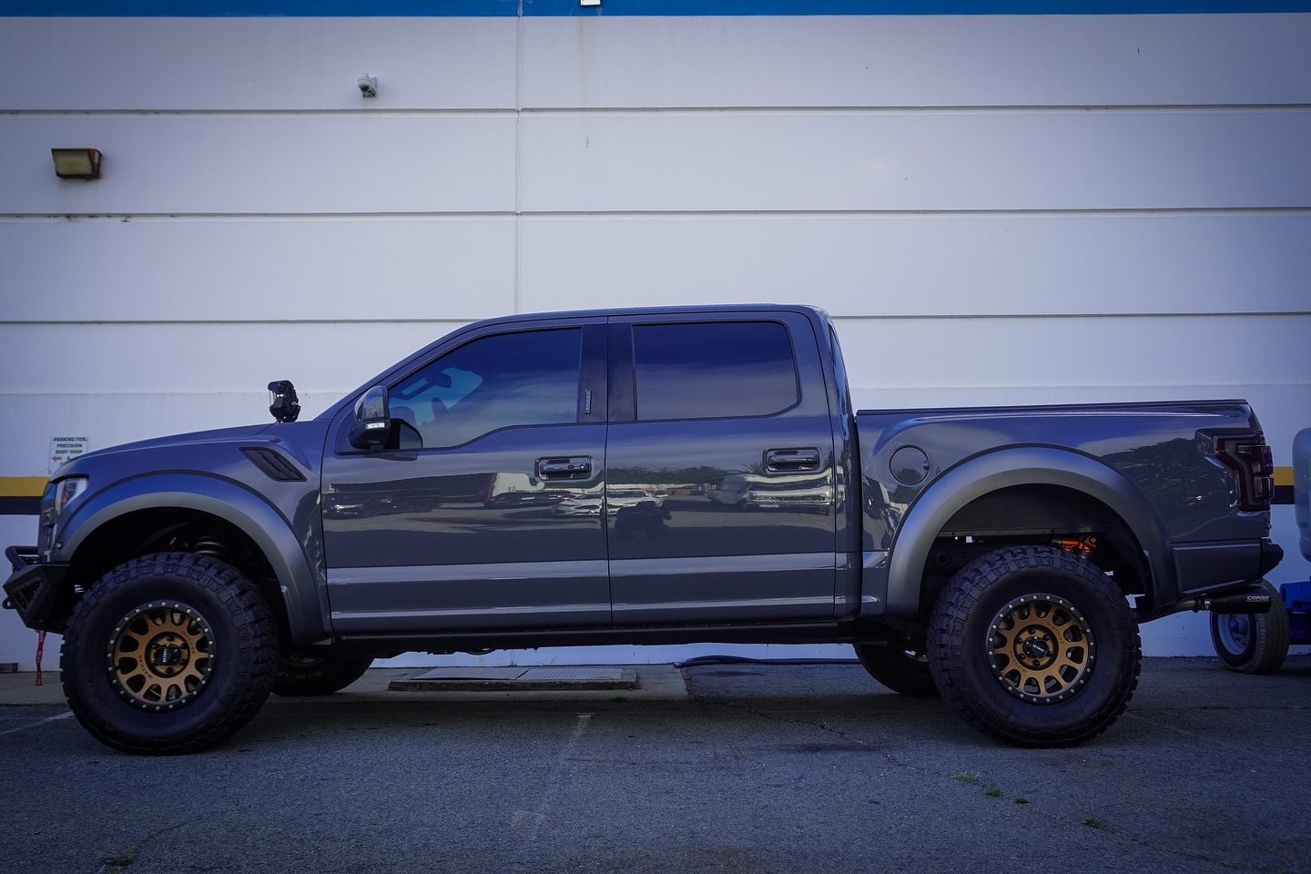 PTS BUILT
2020 Ford Raptor
The customers truck came into @precisionbodyshopanddetail after a theft recovery. He then decided it’s time to build the truck as well.
Parts-
•ADD HoneyBadger front Bumper w/ 40” Baja Designs OnX6 Light Bar & 10” S8 Lights
•ACC Relocation bracket
•ADD high mount intercooler kit
•ADD frame reinforcement kit
•Warn EVO 8-S winch
•ADD HoneyBadger rear bumper w/ Baja Designs 10” S8 lights & Squadron sport combos
•GJ Motorsports Billet 3rd Brake Light w/ Baja Designs S2 Pods
•AMP Research Steps
•AuxBeam 8 gang switch panel
•S&B Cold Air Intake
•Corsa Sport Exhaust
•Cobb Stage 2 ECM & TCM tuning
•Full Size Spare Replacement
•Pace Edward’s Electronic Bed Cover
Thanks Dave for letting us build your ride! Looking forward to you bringing the truck back for more work!
Thanks @possessionindustries for the killer pics!
#pts #ptsbuilt #raptor #precisiontruckspecialties #bajadesigns #addictivedesertdesigns #ampresearch #auxbeam #cobbtuned #corsaexhaust #sbintake