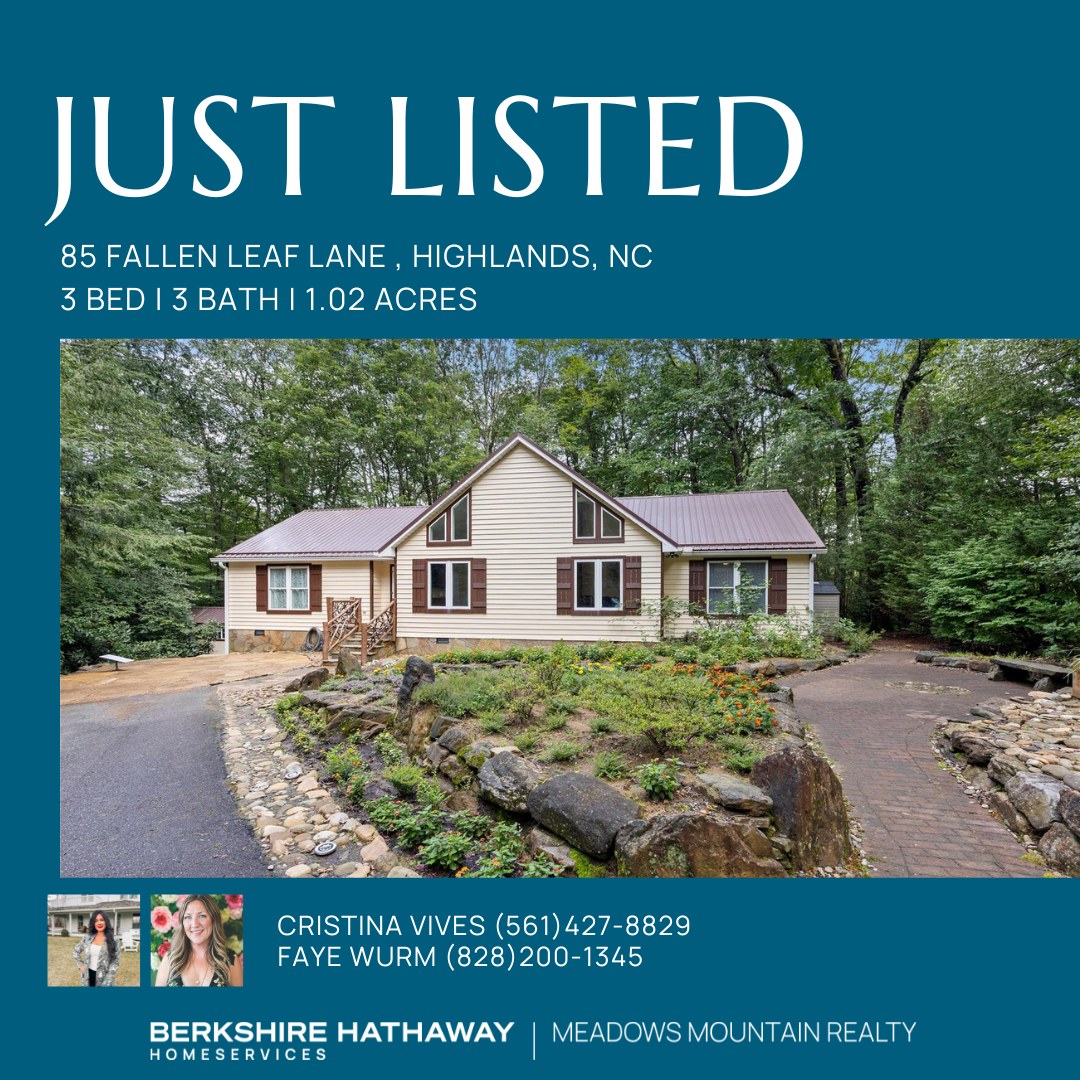 ✨ Just Listed
Only 10 minutes from downtown, this beautifully updated 3BR/3BA home blends modern upgrades with classic mountain charm. Vaulted wood ceilings, hardwood floors, a cozy stone fireplace, and abundant natural light create a warm, inviting retreat.
📍 Listed by @cristina_vives_realtor & @ctygirlmtnworld
🔗 Full details in bio.
#bhhsmmr #justlisted #highlandsnc #ncrealestate #mountainliving