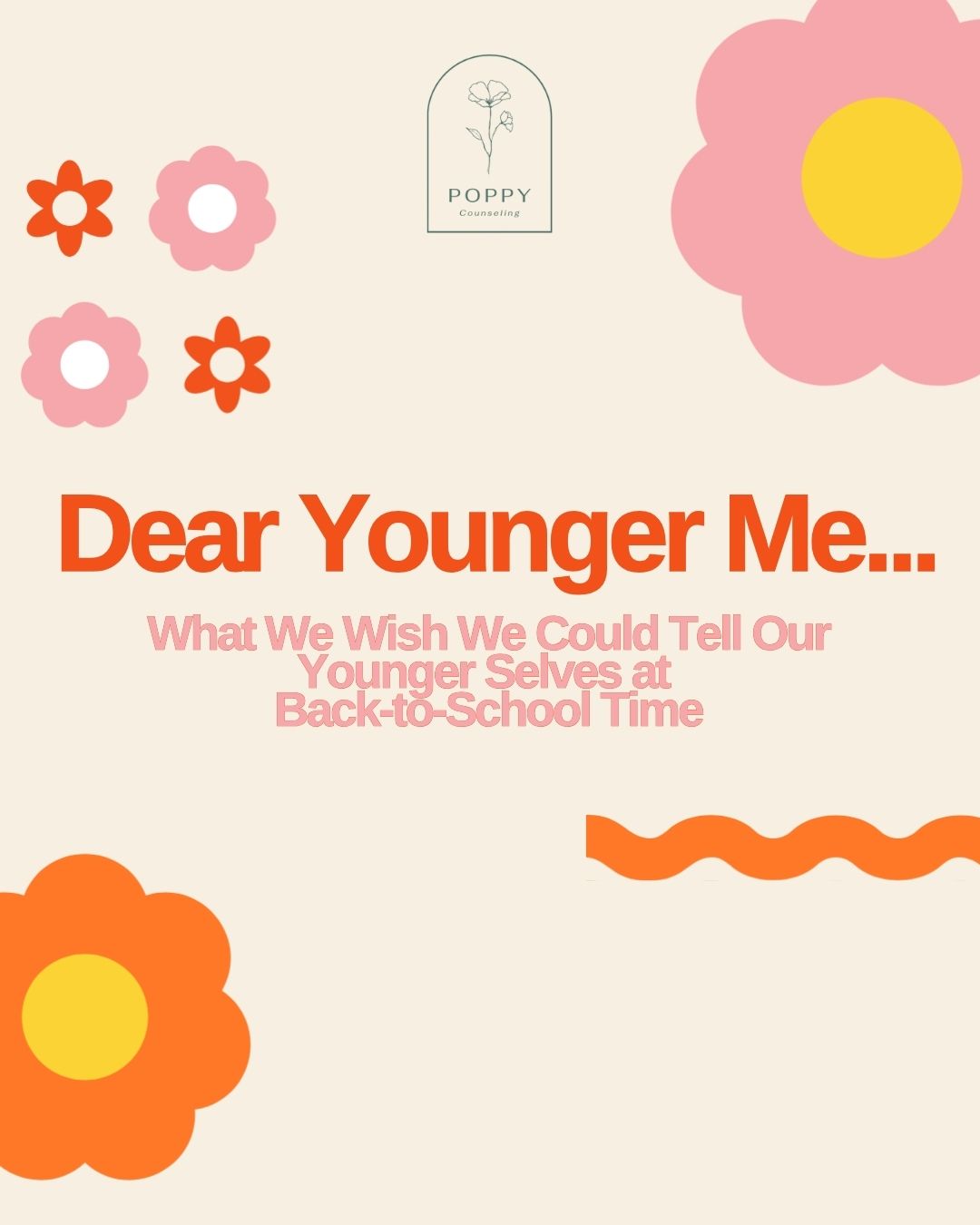 ✨ Dear Younger Me… ✨
If only we could go back and tell our younger selves: you were doing the best you could with what you knew. 💛
At Poppy Counseling, we help children, teens, and young adults navigate life’s challenges with resilience, compassion, and support. Whether it’s learning emotional regulation, finding your voice, or simply knowing you’re not alone—you deserve that safe space.
🌱 Therapy for kids, teens, young adults & families in Dallas.
🌱 Building resilience, strength, and self-compassion.
🌱 Helping your “younger me” heal while supporting the “present me” grow.
#DearYoungerMe #DallasTherapist #ChildTherapy #TeenTherapy #YoungAdultTherapy #FamilyCounseling #MentalHealthMatters #PoppyCounseling