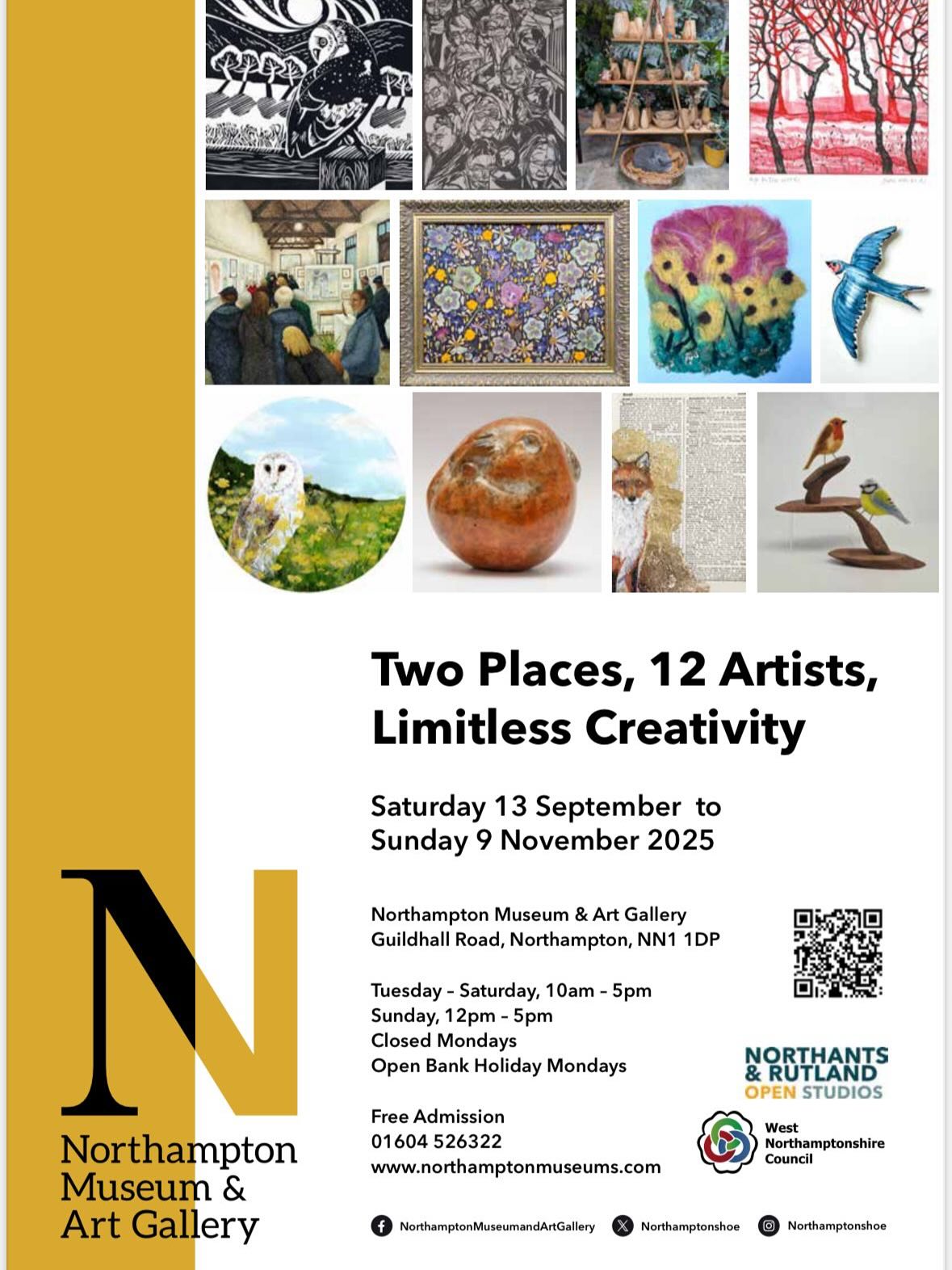 It’s official!!! The @northantsrutlandos exhibition at @northamptonshoe and @abingtonmuseum from 13th September to 9th November. It’s free to enter and my fellow artists are just AMAZING!
@louisecrookendenjohnson
@70jeanne
@darkbloomcollective @jackastburywoodwork
@kittydinners
@helenlopezsculptures @markcurtishughes_art @jolesleyglassart
@sam_brockway @therunningpheasantuk
@luminitaprints
#northantsandrutlandopenstudios #northampton #northants #abingtonmuseum #needlefeltingartist #ceramicsart #illustrator #watercolourartist #woodturner #papercutartist #sculptureartist #linoprintartist #glassartists #taxidermyartist #bronzeartist #potteryartist