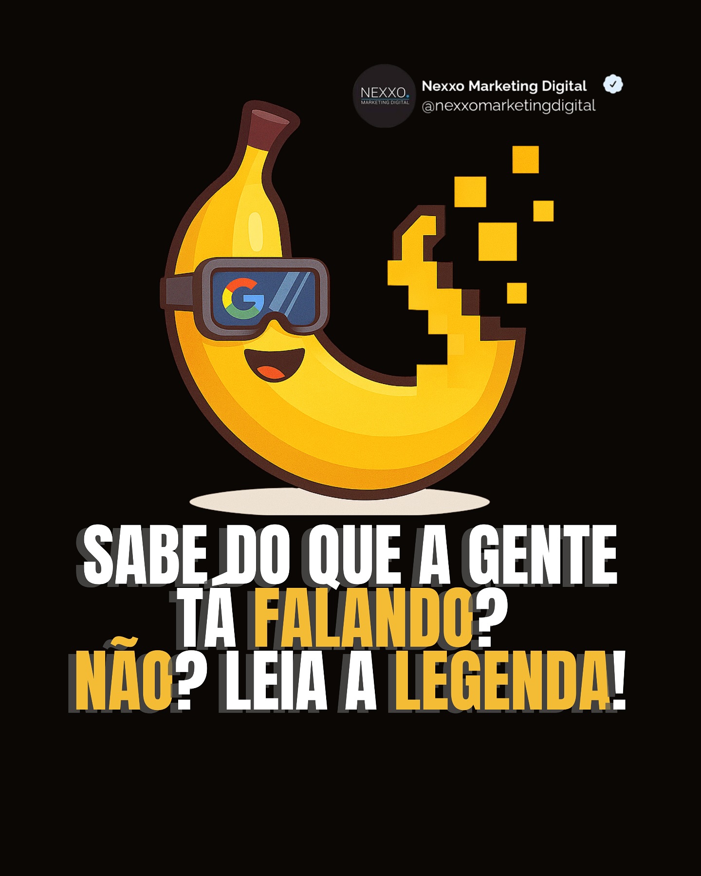 🍌✨ O Google surpreendeu com o lançamento do Nano Banana, uma inovação compacta, inteligente e, ao mesmo tempo, divertida. 🚀
Mais do que um nome curioso, é um recado: ousadia e criatividade são o que fazem marcas se destacarem.
🔥 Se até o Google lança um Nano Banana, qual é a sua desculpa para não lançar nada novo?
No digital, quem se reinventa, lidera.
Quem fica parado, fica para trás.
👉 Aqui na Nexxo, a gente transforma tendências em conteúdo e inteligência para sua marca não ser apenas mais uma no feed, mas aquela que todo mundo lembra.
Quer saber mais?
Manda um direct!
#NanoBanana #Google #Nexxo #MarketingDigital #Inovação #InteligênciaDigital