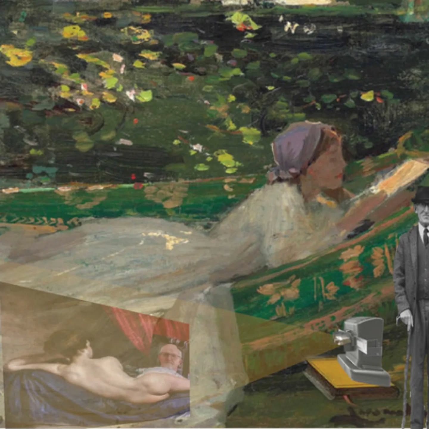 The Club Archivist and her projectionist trawl through the club's annals celebrating legends of the past.
Note the improvised screen.
@jamesmarcusnorman #instagramimagetennis @new.balls.please #collage #giorgiodechirico #johnlavery #keitharnatt #velazquez