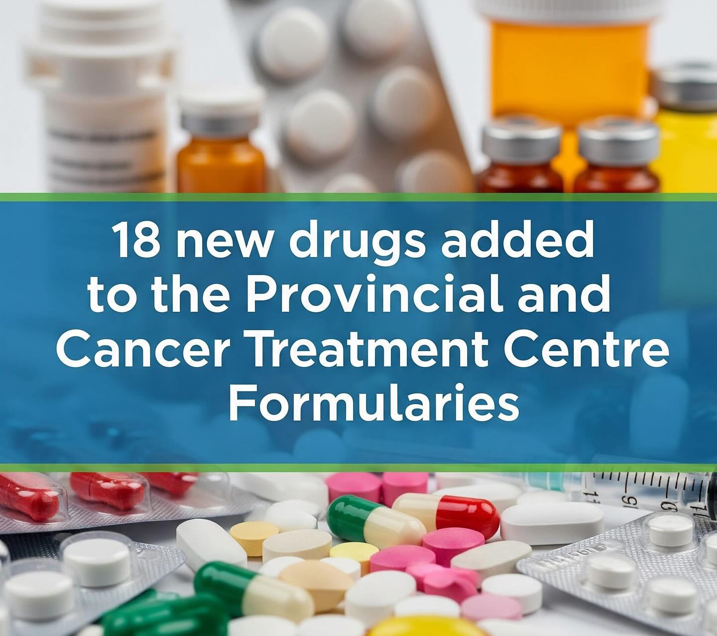 Eighteen new medications and expanded indications are being added to the Provincial Pharmacare Formulary and Health PEI’s Cancer Treatment Centre Formulary in early September.
The new medications assist in treating six different types of cancer as well as various illnesses including cardiovascular disease, kidney disease, and skin disorders. The expanded indications will broaden the use of medications, making it easier for patients to get the treatment they need.
Full Release: https://www.princeedwardisland.ca/en/news/18-new-drugs-added-to-the-provincial-and-cancer-treatment-centre-formularies