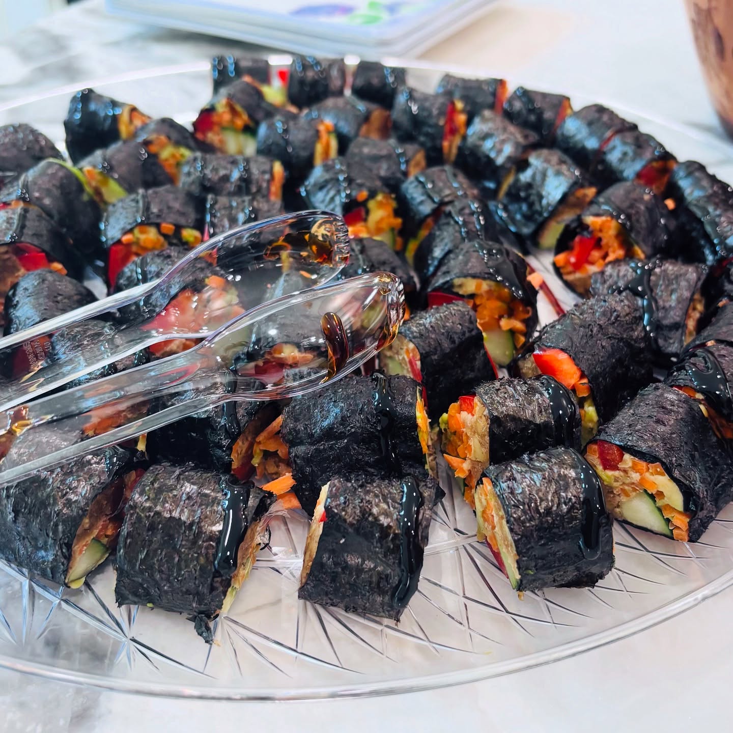 My walnut sushi is one of the best I have ever tried. It’s so tasty with the homemade walnut meat I make and very fresh and delicious!! 10 out of 10
It definitely is a best seller on the catering menu for @veganeatswithbri! Click the link in my bio to see my catering menu and contact me!
#veganeatswithbri
#veganeats
#vegancatering
#vegansushi
#veganfood
#veganevents
#richmondfood
#rvacatering
#homemadesushi
#rvavegans
#rvavegetarians