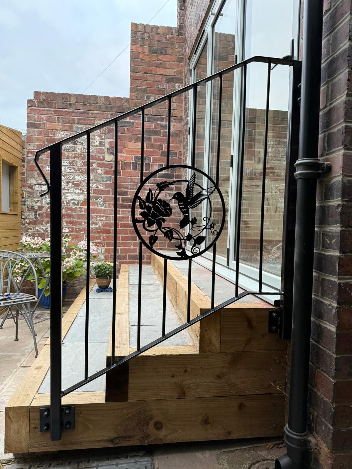 Our final touches to the end of our Nether edge project - custom made Humming bird railings (only one place in the uk could make these and we found them)