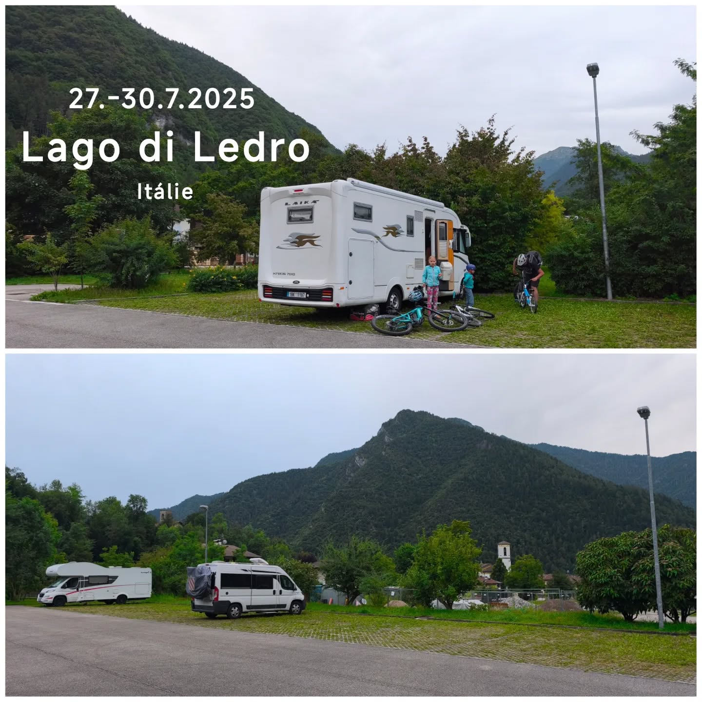 Když jsme jeli na náš oblíbený Stellplatz v městečku Bezzeca u Lago di Ledro, netušili jsme, že tady zůstaneme letos hned tři noci, ale nějak bylo pořád co dělat navzdory místy deštivému počasí.
Proč máme toto místo tak rádi, i když zdánlivě není ničím výjimečné a ráno vás střídavě budí zvony z místního kostela a střídavě zvuky blízké pily?
👌Je tady na rozdíl od všech možných míst u Lago di Garda méně lidí.
👌Jen 10€ za 24 hodin.
👌Koupání na Ledro nám taky víc vyhovuje...
👌Moderní risotterie je prostě mimořádně vyhlášená a přitom má dobré ceny a letos se nám konečně podařilo i bez rezervace se v ní najíst.
👌Vedle stellplatzu je parčíku s lavičkou a stolem a hlavně s pitnou vodou... Chybějící WC nám nevadí, vozíme si přece svoje...
⏩ Kdybyste někdo chtěli detaily z mapy s místními tipy na pěší i cyklo výlety, ozvěte se a pošleme.
Reels na téma, co jsme tady podnikli, budou následovat...
📍45.899185,10.719139
#vimteamcz #visititaly #lagodiledro #park4night #parkovanivitalii #laikacamper #rvtravel