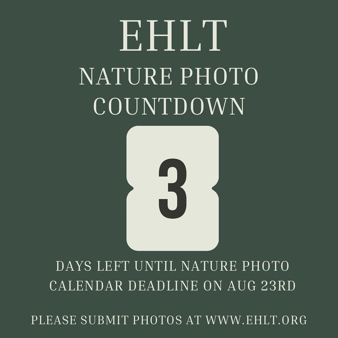 LAST CALL! Photo submission for the EHLT nature calendar is three days away. Send us your photos of this beautiful town!