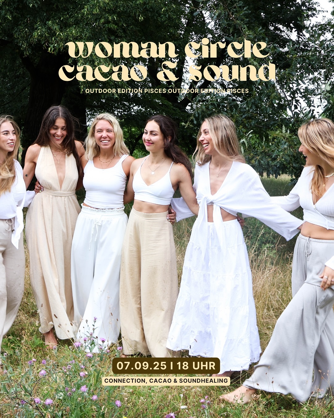 Echte Begegnung. Tiefe Verbindung.
Ein Raum, in dem du dich nicht verstellen musst.
Am Sonntag, 07.09., kommen wir im Rosensteinpark ein letztes Mal in diesem Jahr draußen zusammen – Frauen, die sich gegenseitig tragen, zuhören und erinnern: Wir sind nicht allein.
Mit Cacao Ceremony, einem Ritual der Erde, sanftem Yin Yoga, Journaling und den Klängen der Crystal Bowls entsteht ein Kreis, in dem Nähe, Ehrlichkeit und Gemeinschaft spürbar werden.
Ein Abend für dich – um dich zu öffnen, zu teilen und genährt nach Hause zu gehen.
📍 Rosensteinpark Stuttgart
🕕 18 – 20 Uhr
💌 Anmeldung: jasminhofer.de
Photo by @joselynmorales.fotografie 🦋
#womencircle #gemeinschaft #verbindung #achtsamkeit #sisterhood #ehrlichebegegnung #moonritual #soundhealing