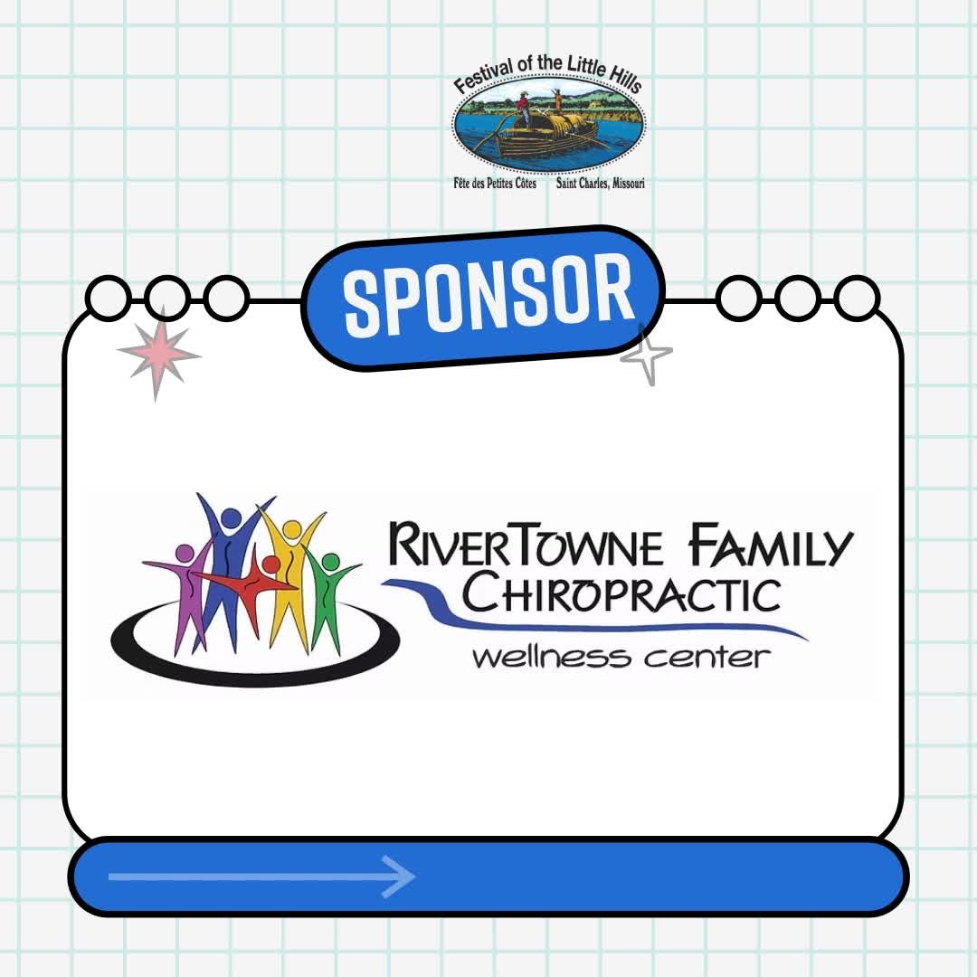 Thank you, Rivertowne Family Chiropractic, for your continued support of the Festival of the Little Hills. We’re grateful for your partnership year after year! https://bit.ly/4mv4496
August 15-17, 2025
www.festivalofthelittlehills.com
#festivalofthelittlehills #stcharles #missouri, #crafts #food #artfestival #craftfestival