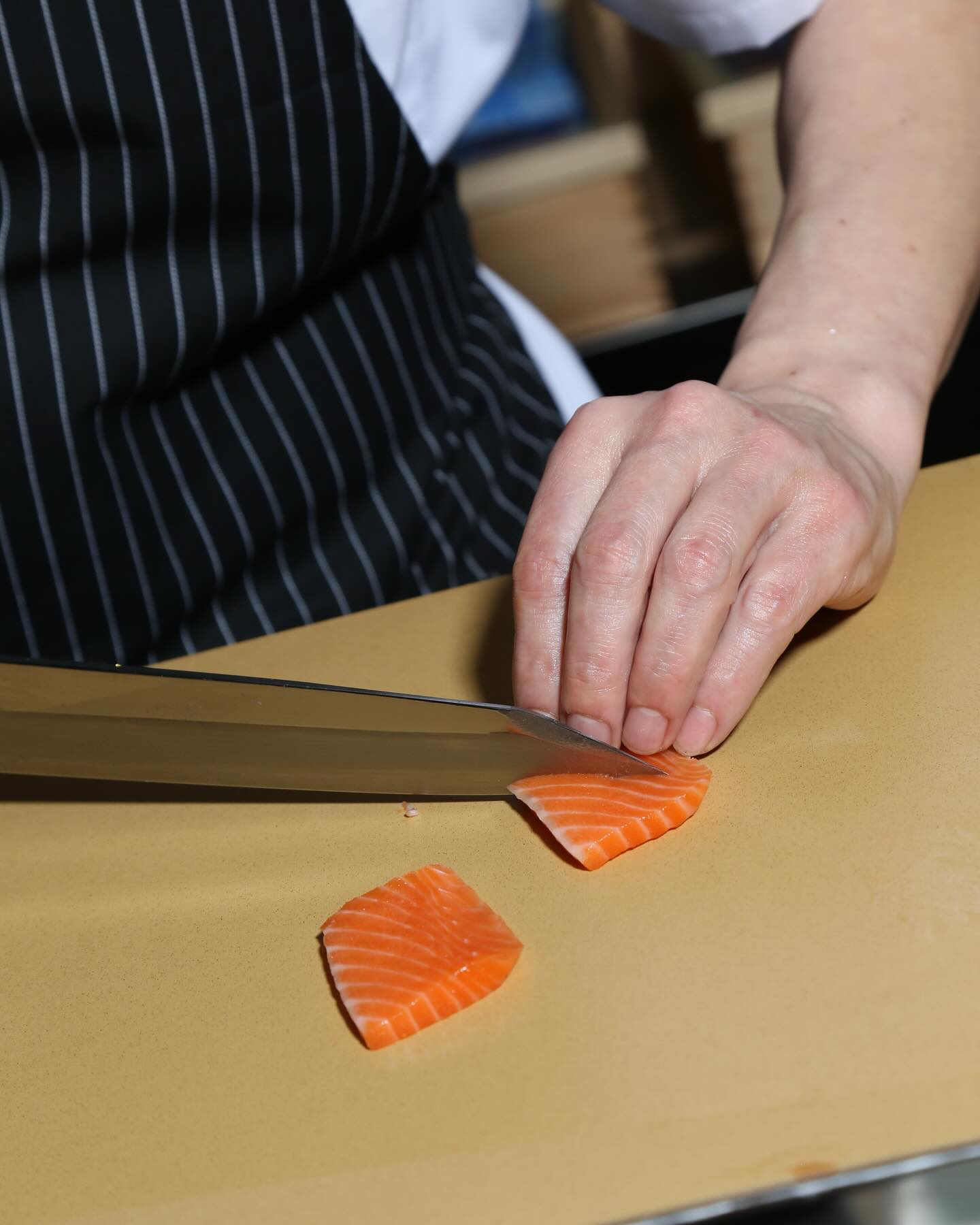 The blade moves with purpose. One perfect cut can define the texture, flavor, and balance of an entire piece of sushi.