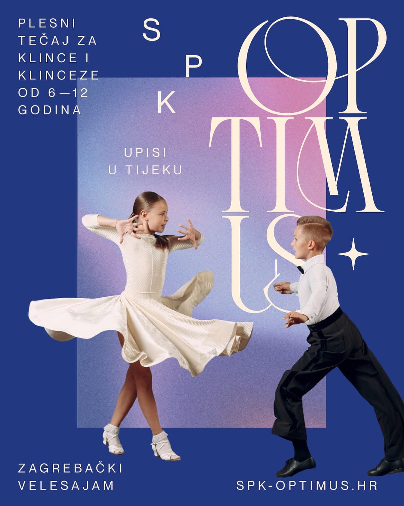 Plesni tečaj odlična je aktivnost za djecu koja žele ući u plesni svijet. Nije potrebno nikakvo plesno predznanje jer naš program uključuje učenje osnovnih koraka latinoameričkih i standardnih plesova, razvijanje koordinacije, ravnoteže te osnove ritmike. Uz učenje plesnih tehnika, nastojimo utjecati na djecu da razviju osjećaj samopouzdanja i disciplinu.
Nakon uspješno savladanih plesnih osnova djeca imaju mogućnost priključiti se sportskoj grupi gdje se pripremaju za sudjelovanje na natjecanjima.
Trenutno imamo otvorene dvije grupe:
utorkom od 17:00 - 18:00 ili
subotom od 10:00 - 11:00.
Odaberite termin i rezervirajte svoje mjesto!
Veselimo se razvijati nove plesne talente u našoj dvorani.
Vidimo se! 💃🏻🕺🏻