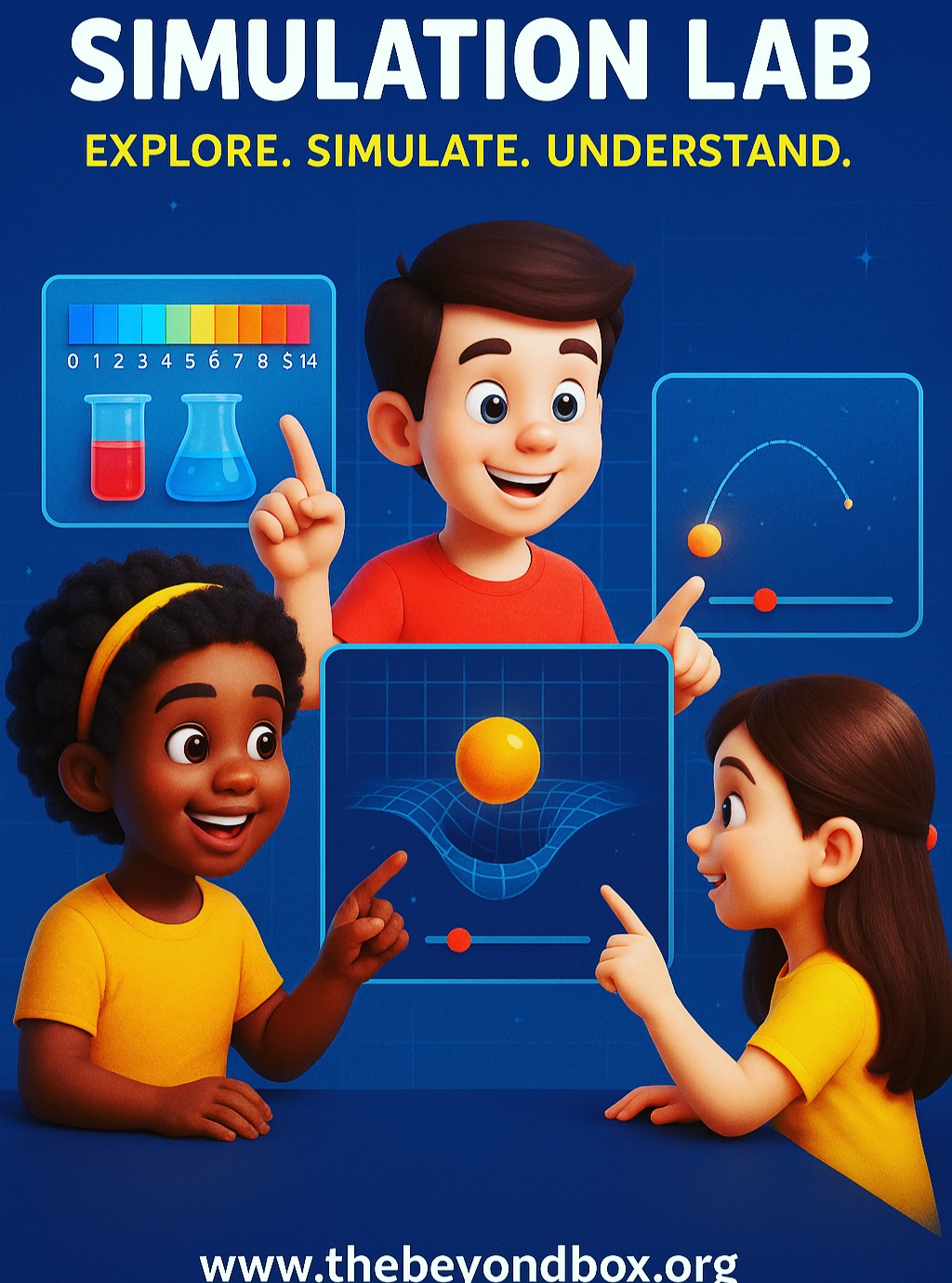 ✨ Step into the future of learning with our Simulation Lab!
Where science isn’t just read—it’s experienced. 🌍💡
From pH experiments to space-time curves, explore the universe at your fingertips.
🔹 Explore. Simulate. Understand.
👉 www.thebeyondbox.org
#SimulationLab #STEAMLearning #BeyondBox #KidsInScience #FutureScientists