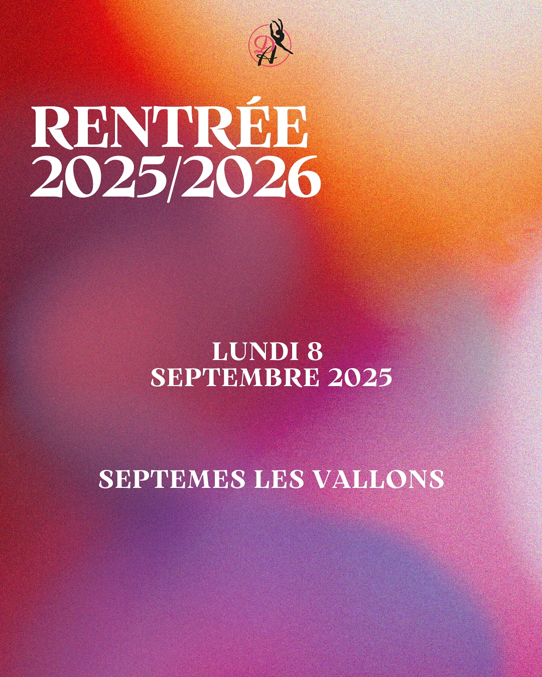✨RENTRÉE 2025/2026
Les infos à ne pas manquer pour la rentrée: cours d’essais mais aussi l’inscription, les tarifs, les cours …
💥Reprise le Lundi 8 septembre.
💥Cours d’essais gratuits/disciplines, ensuite 10€ l’unité déductible de votre abonnement.
Retrouvez aussi l’intégralité des info sur notre site (lien en bio)
Viens en DM si tu as des questions 😉
Nous, on trépigne d’impatience 🤪
#septemeslesvallons #rentree2025 #coursdedanse #classique #plandecampagne #heelsdance #modernjazz #lespennesmirabeau #danseenfant #contemporain #commercialdance #yoga #streetjazz #eveildanse #reggaeton #marseille