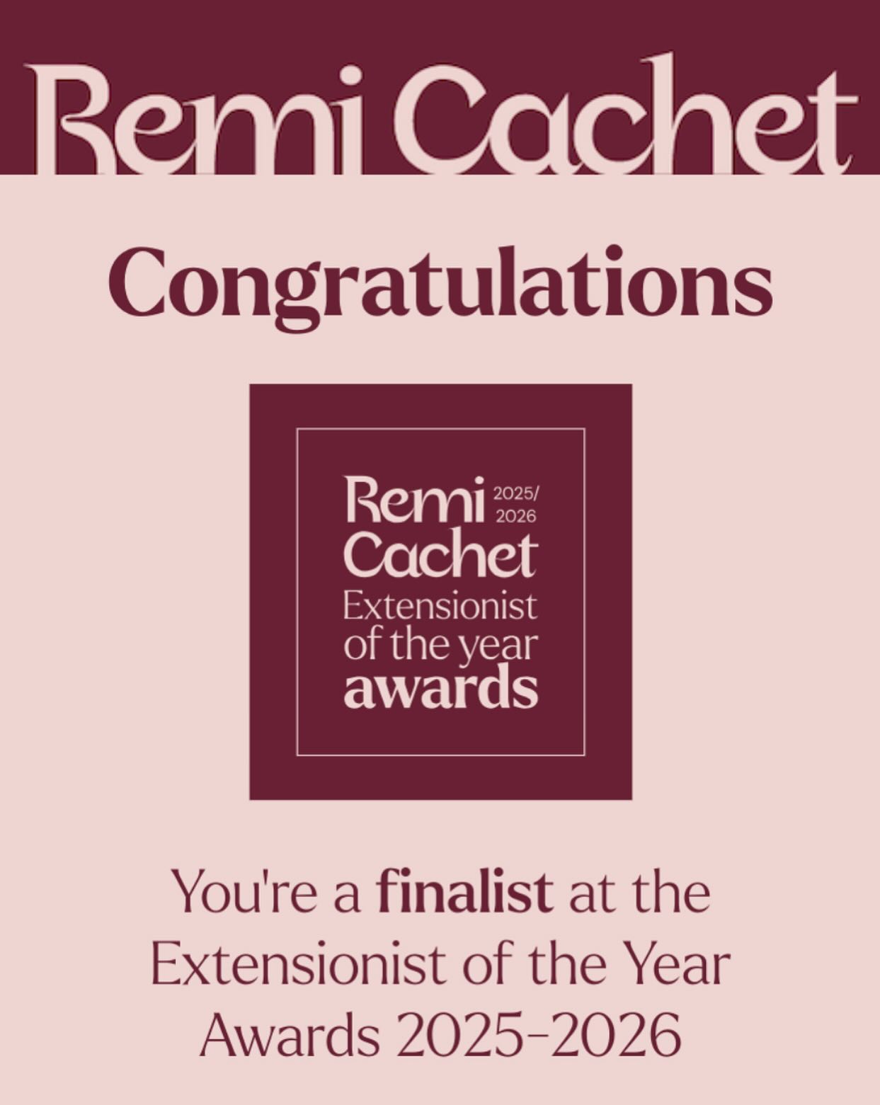 F I N A L I S T 2025 🤞🏻
I am absolutely over the moon to receive the finalist position again with @remicachet ❤️
Last year I remember receiving the news of being a finalist, feeling so greatful and proud. I had always wanted to be recognised in the industry, especially with @remicachet. Going to the awards was so much fun and I honestly did not expect to be walking home with the award in hand. What an amazing night.
This year receiving the news of being a finalist has hit home slightly different. Now being a “working mum” there’s always so many worries and obstacles you have to overcome and one for me was not to loose my identity or my reputation within the industry. And this news has just made that fear disappear. 🥹🥰
Thank you so much @remicachet for this amazing opportunity once again.
Forever greatful ❤️
Oh, and WISH ME LUCK 🤞🏻
#hairextensions #finalist #awardwinning #remicachet