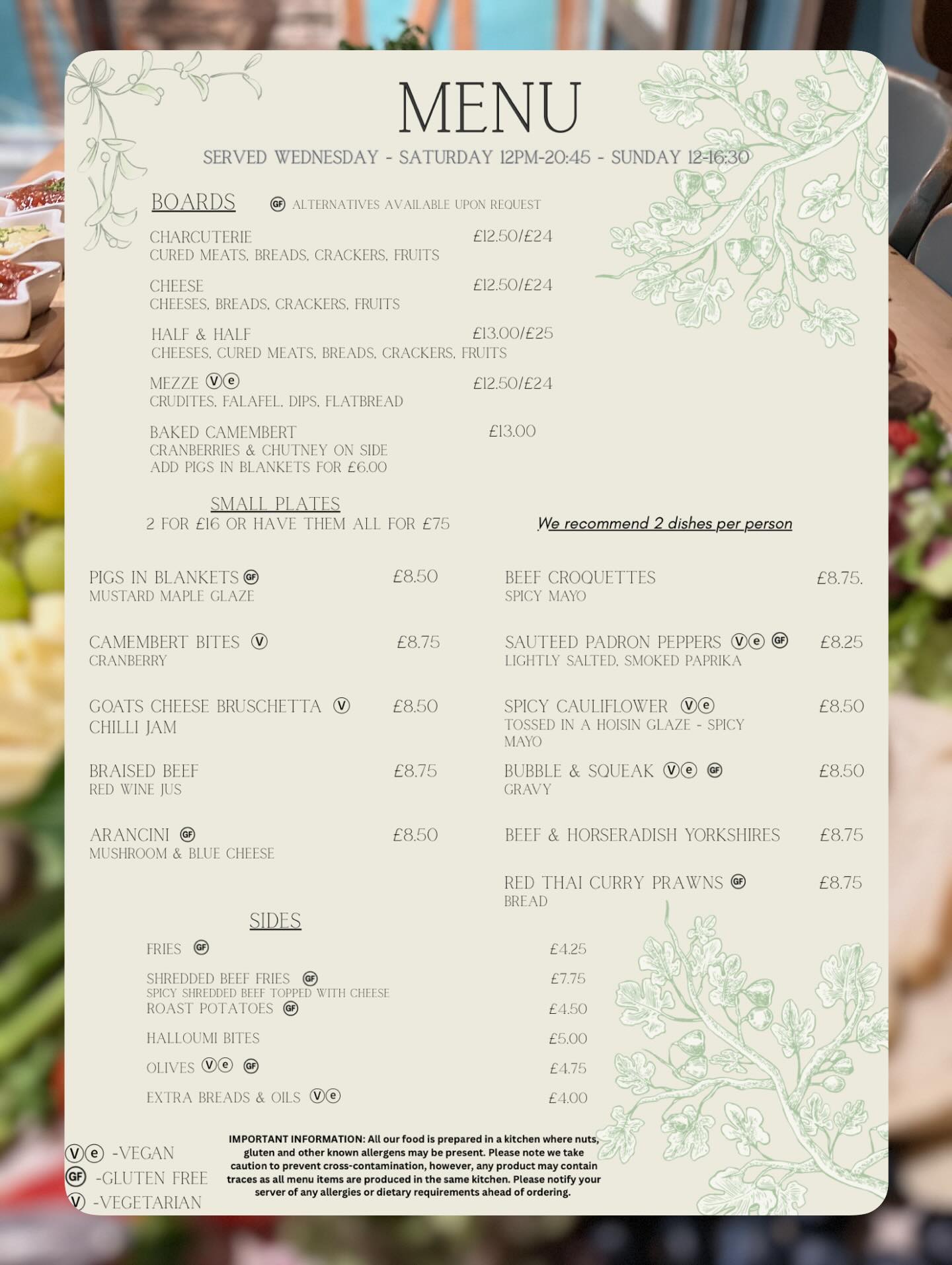 We know it's early, but The festive season is approaching! 🎉 We're excited to introduce our new menu and mark our 3rd year of festive celebrations! 👀 Planning a party? Our festive grazing tables are perfect for big groups. Plus, our popular roast sharing boards are back mid-September!