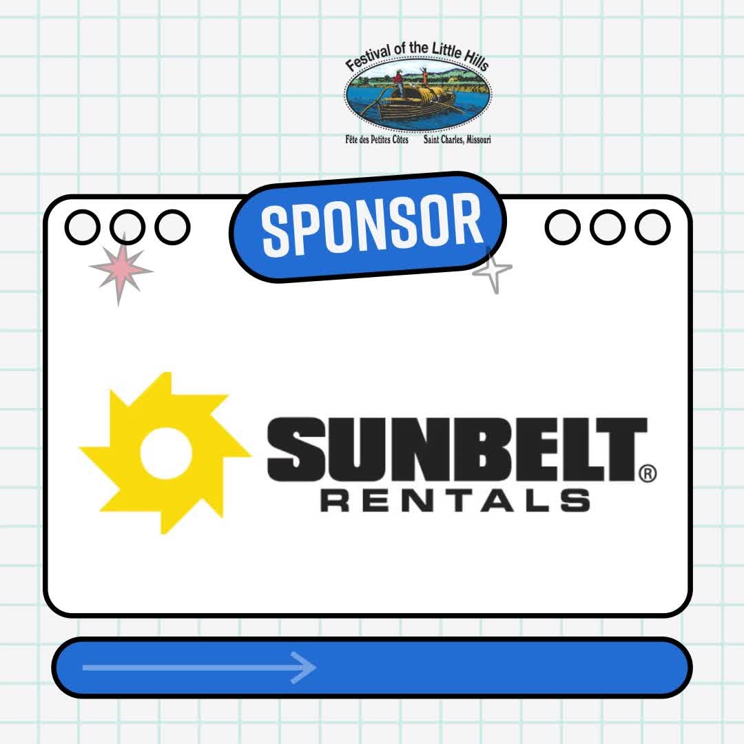 Thank you, Sunbelt Rentals, for your continued support of the Festival of the Little Hills. We’re grateful for your partnership year after year! https://bit.ly/4mwyjfL
August 15-17, 2025
www.festivalofthelittlehills.com
#festivalofthelittlehills #stcharles #missouri, #crafts #food #artfestival #craftfestival