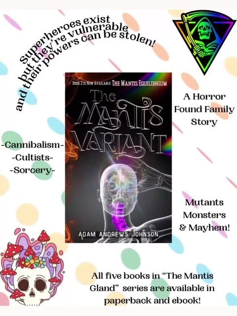 Fall Vendor
Meet Adam Andrews Johnson!
Dive into vibrant worlds filled with drag queens, cannibals, and space-faring pugs. His books celebrate LGBTQIA+ characters through a lens of humor and absurdity—think horror cultists chasing superheroes, gay robots in sci-fi adventures, whimsical jesters in folklore, and even some steamy male POV tales! 🚀
#FallFestival #LGBTQLiterature #DiverseStories #HumorInFiction #QueerAuthors #FantasyReads #SciFiAdventure #AbsurdHumor #PugLovers
