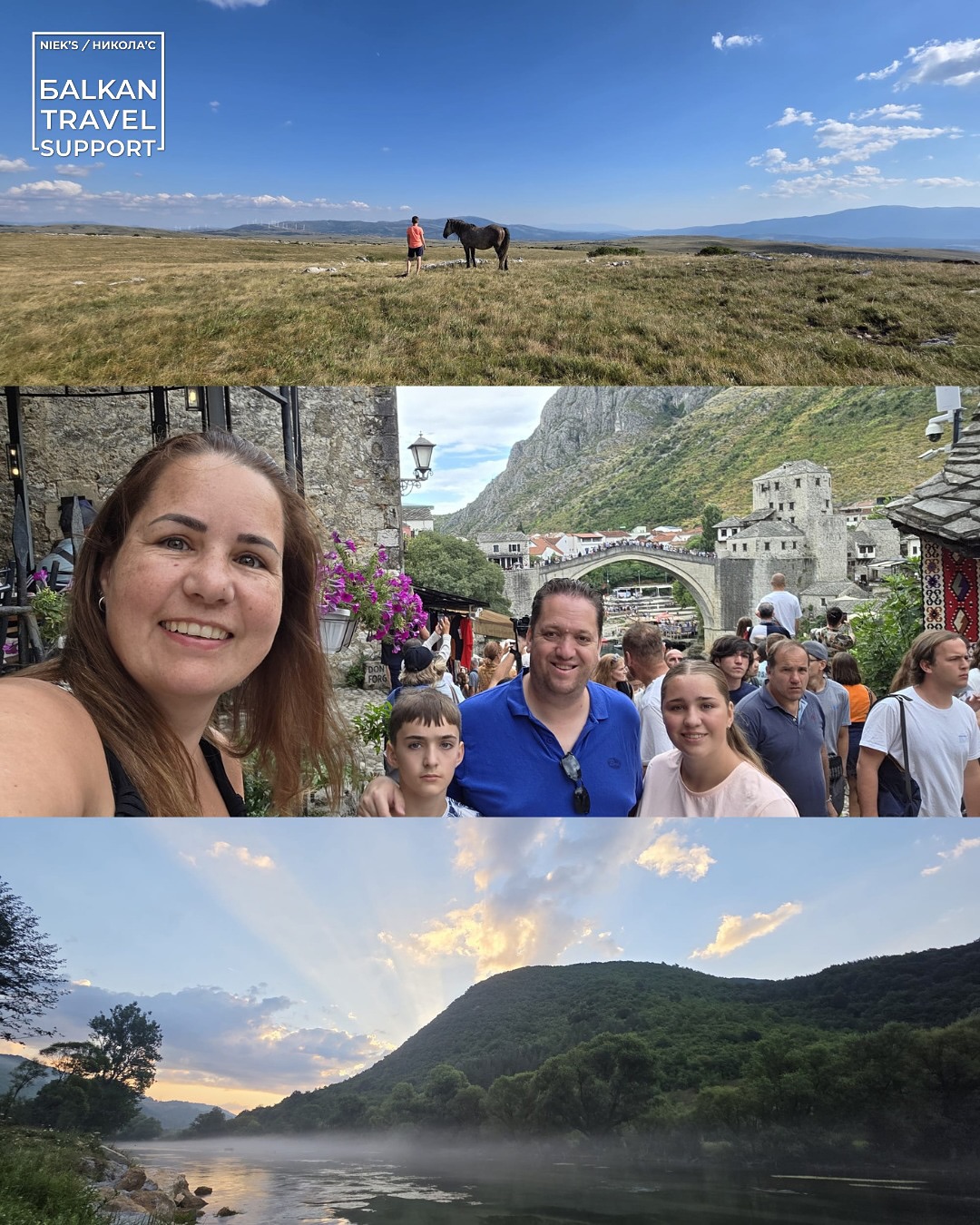 🇧🇦 Esther, Martijn, Casper en Eva op reis in Bosnië-Herzegovina!
Een mooie en persoonlijke aanvraag deze keer! Esther was in het jaar 2000 in Bosnië voor vrijwilligerswerk, en het was nu tijd om samen met haar man Martijn dit prachtige land, de warmte en de gastvrijheid ook door hun kinderen Casper en Eva te laten ervaren.
Ze kozen ervoor om met hun eigen auto de reis te maken, en ik hielp ze met een op maat gemaakt reisplan van 15 dagen en een héle mooie en fijne diversiteit aan accommodaties passend bij hun wensen. Zoals altijd zorgde ik ook voor aanvullende input voor tripjes, praktische reisinfo en was ik altijd bereikbaar via Whatsapp.
De hele reis is goed verlopen en volgens mij hebben ze er erg van genoten. Zelfs toen er bij één verblijf een fout in hun boekingssysteem was geslopen en ze in plaats van een bungalow twee hotelkamers kregen als oplossing, reageerden ze daar heel fijn op. Ik baalde als een stekker, want ik “check, check, dubbelcheck” altijd alles en dit was nog nooit gebeurd. Maar samen met mijn partner werd direct een oplossing aangedragen en dat werd gewaardeerd. Ik vind dat dat mensen echt siert als ze zo reageren, en dat past heel goed bij Balkan Travel Support waarbij er naast uitstekende service ook een stukje vertrouwen belangrijk is.
Het ondernemende gezin heeft tijdens hun reis erg veel gezichten gezien van dit geweldige land en ik mocht ze samen met mijn warme netwerk helpen aan een fijne stadstour in Sarajevo, een authentieke kano-tocht én met als klap op de vuurpijl…: tijdens de intake gaven Esther en Martijn aan dat hun zoon Casper van paardrijden houdt. Ik ben direct gaan schakelen met mijn lokale partner die paardrijd-tochten op maat faciliteert en Casper heeft een geweldig en uniek avontuur beleefd in de heuvels en bergen van West-Bosnië! Ge-wel-dig!
Bedankt Esther, Martijn, Casper en Eva!