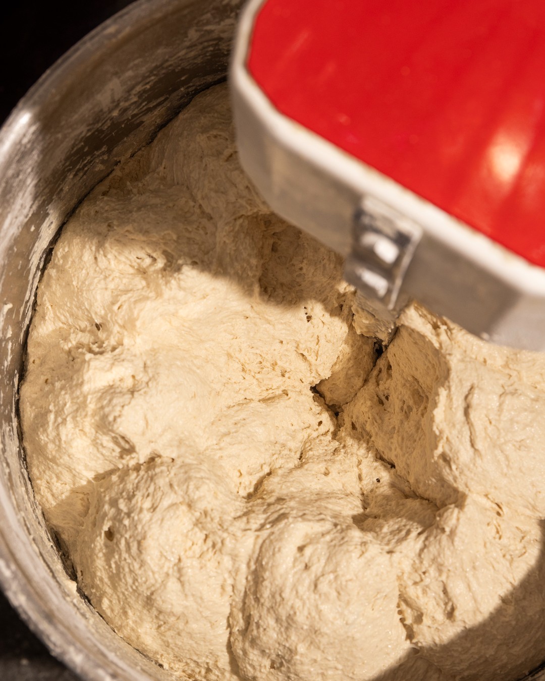 Before the toppings, before the oven, it all starts here 🍞 Our dough is handcrafted daily, fermented for 72 hours using a 12 year old sourdough starter. This is where real pizza begins.