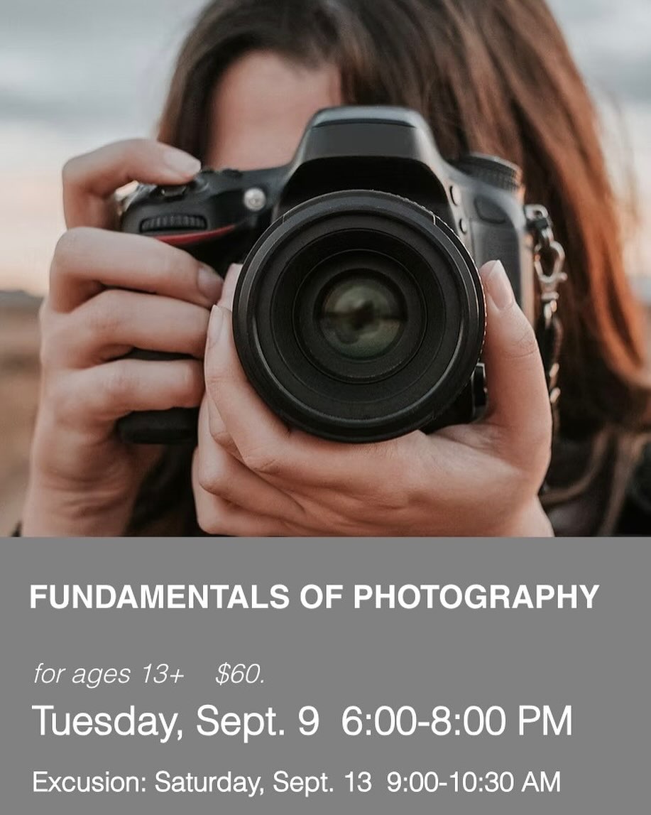 Join us for Fundamentals of Photography! For beginners, budding hobbyists, or anyone looking to get the most from your equipment (cell phone cameras included) and developed your skills. Instruction by pro photographers @danbusler and @jmcardoni