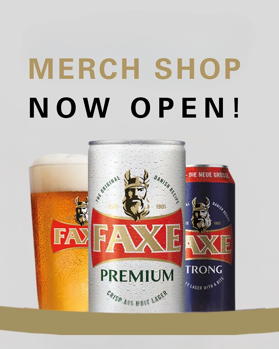 Finally! The wait is over. The Faxe merchandise store is officially open! Link in bio (faxemerch.com) Use the discount code: CHEERS20 to get 20% off your order - valid for rest of August! 💥 Can’t wait to see you all posing in your new Faxe gear!!!