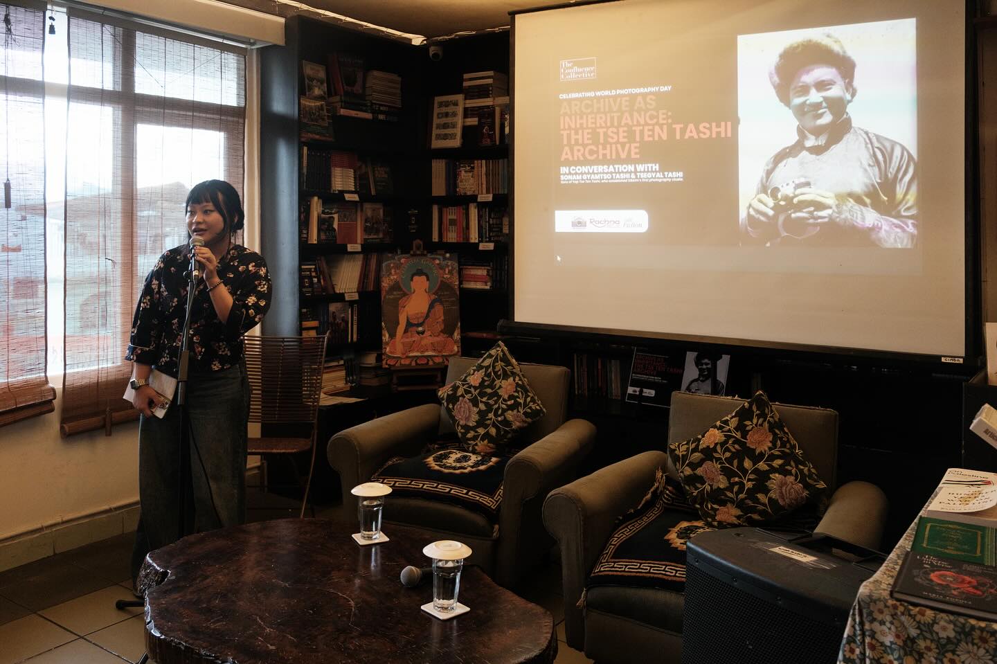 Our final event for World Photography Week was
Archive as Inheritance: The Tse Ten Tashi Archive / Sikkim
19th August 2025 | @rachnabooks , Gangtok
‘Archive as Inheritance: The Tse Ten Tashi Archive’ was organized by The Confluence Collective in collaboration with Rachna Books and @thephotographyclubofsikkim . The event featured a conversation with Mr. Sonam Gyamtso Tashi, Mr. Tsegyal Tashi, and Mrs. Diki Wangchuk, reflecting on the legacy and significance of the Tse Ten Tashi Archive. We were able to organize this event with warm support from Rachna Books which has been working steadily to build this space in the heart of Sikkim. Facilitating this conversation was crucial as part of TCC’s effort on disseminating and curating stories from the place. It was a warm and heartfelt conversation where the family members shared deeply personal stories of Mr Tse Ten Tashi, which offered not only glimpses into his life and works but contributes largely to a deeper understanding of our own society and history.
During the event, four female photographers @edenla_01 Edenla Lepcha, @o.moide_______ Aanchal Thapa, @smyrna_samten Smyrna Samten Sherpa, and Ruchi Chettri from the Photography Club of Sikkim also exhibited their works at Rachna Books.
Thank you to @tagalongbackpackers for helping us with the Projector.
Our purpose at the TCC is to facilitate conversations and dialogues within our community, wherein lies meaningful stories of our regions. As part of the larger Himalayan region, Sikkim- Darjeeling and Kalimpong at its confluence, offers extremely pertinent and valuable insights on the colonial and post-colonial realities of the Himalayan and broader South Asian region. These political complexities have profoundly shaped our socio-cultural histories, which we experience in our everyday spaces and existence. Through these conversations and dialogues the Confluence Collective seeks to document, preserve and disseminate knowledge of our region- our people and communities.