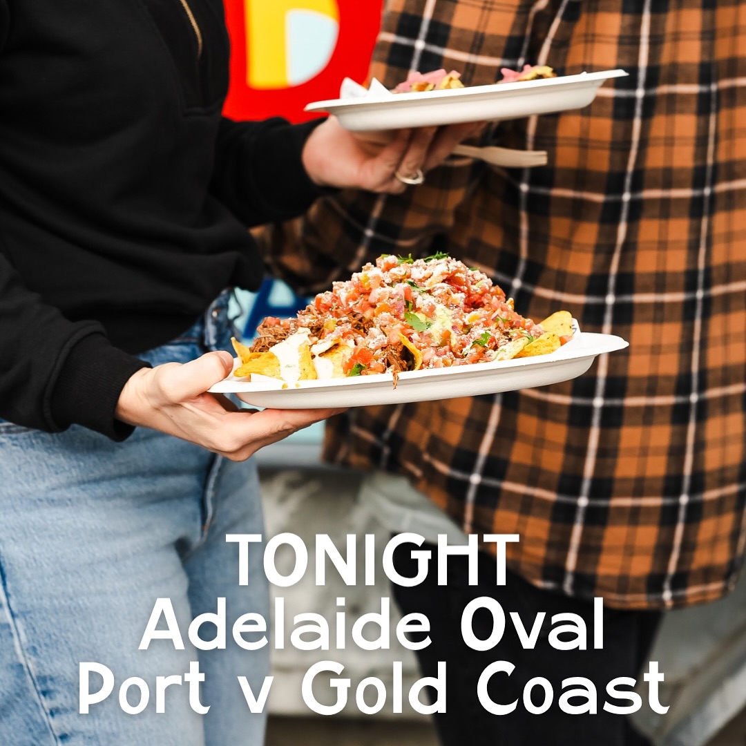 If you are heading to the oval tonight for the @pafc v Suns game swing by and grab some eats. We’ll be stationed out the back of the Western stands.
@adelaideoval