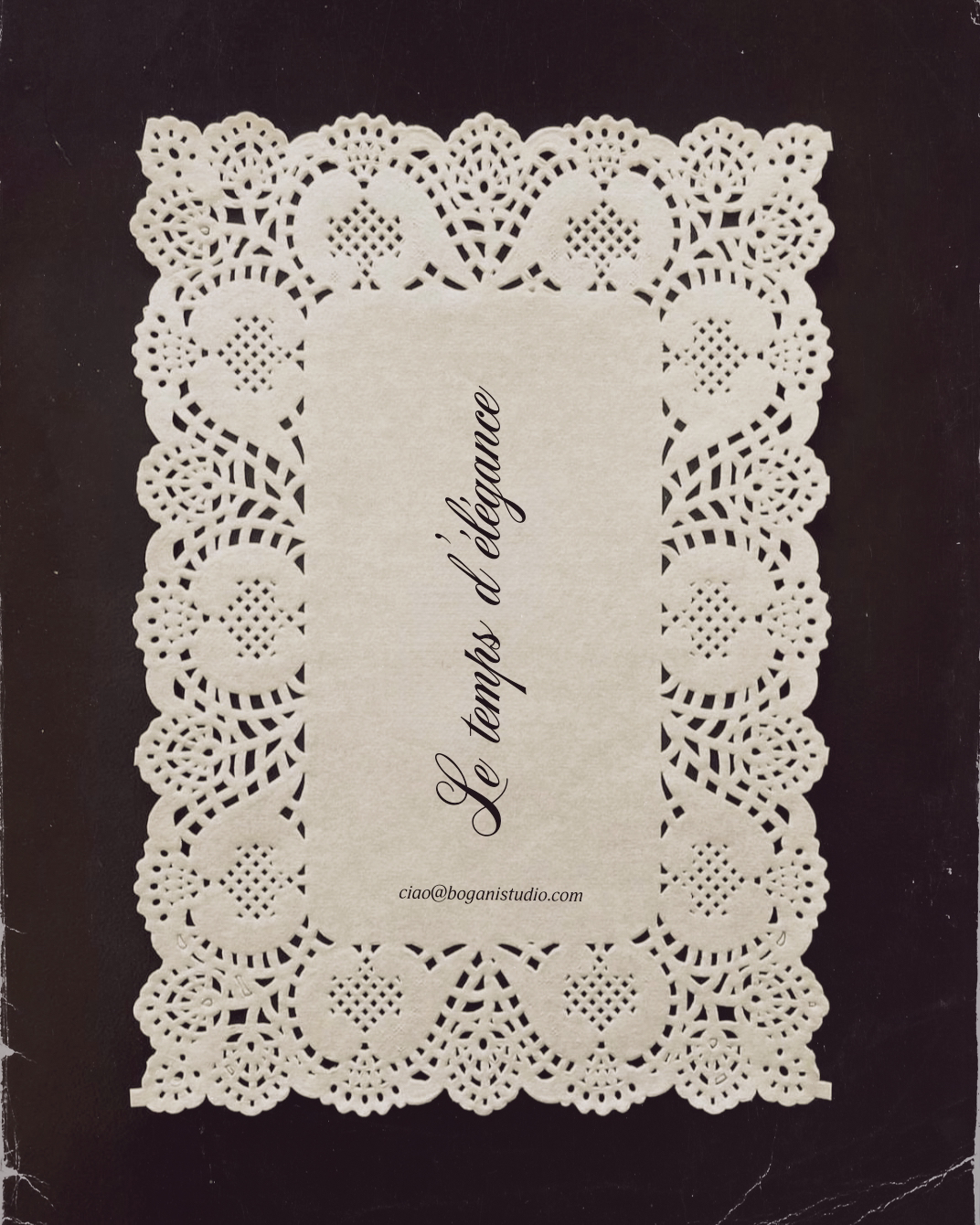 In design and fashion, we are seeing a return to timeless elegance. Lace textures, calligraphic typography, and delicate paper details echo a slower, more ceremonial approach to beauty. Each season becomes less about launches and more about curated chapters in an ongoing narrative. This is an invitation to embrace this language of refinement, where identity, ready to wear collections, and aesthetics are presented as objects of time, not trends.
#BoganiStudio
