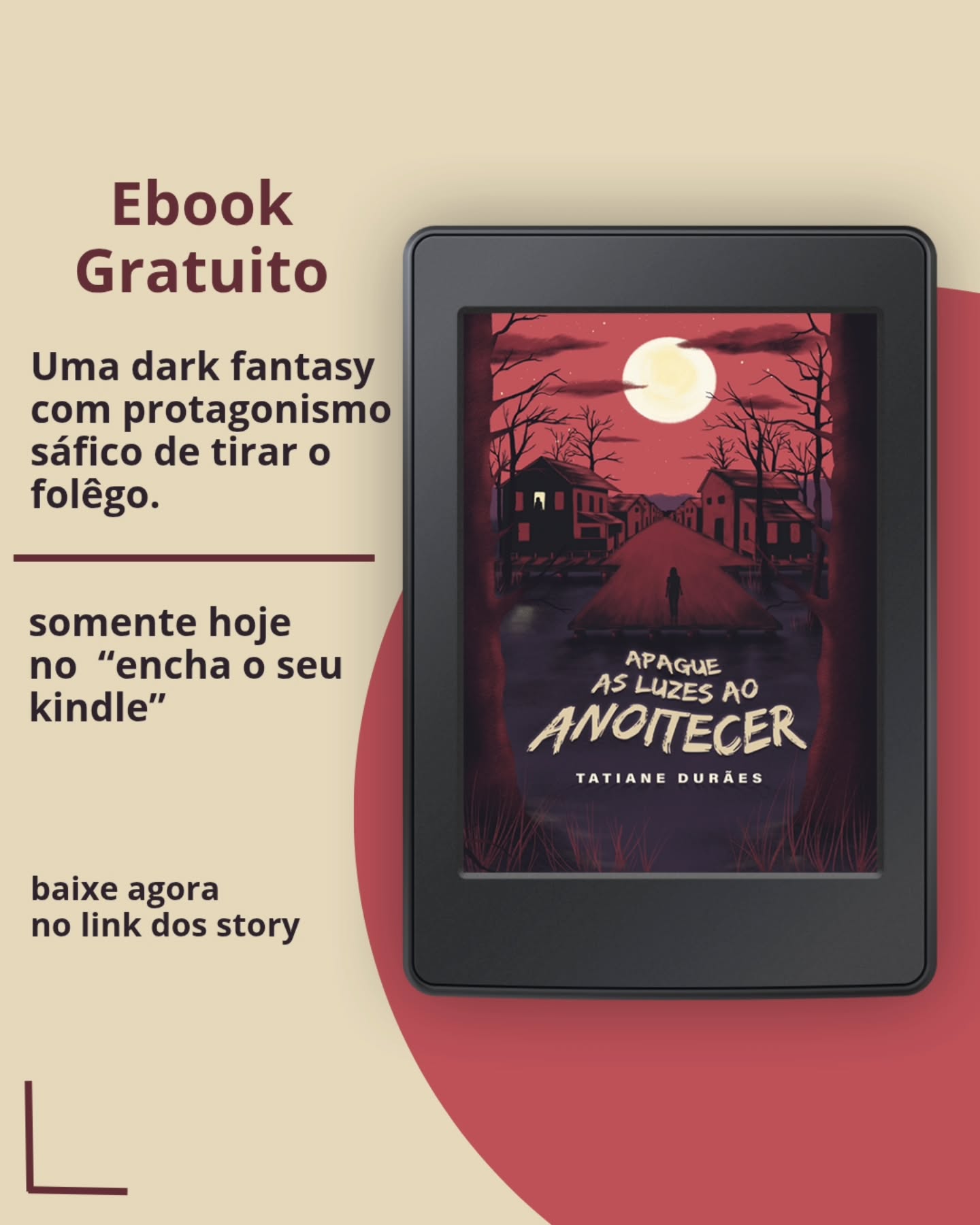 Hoje, dia 22/08, acontece mais uma edição do Encha o Seu Kindle e o Apague as Luzes ao Anoitecer está de graça.
Somente hoje. Aproveitem!!
Link nos story